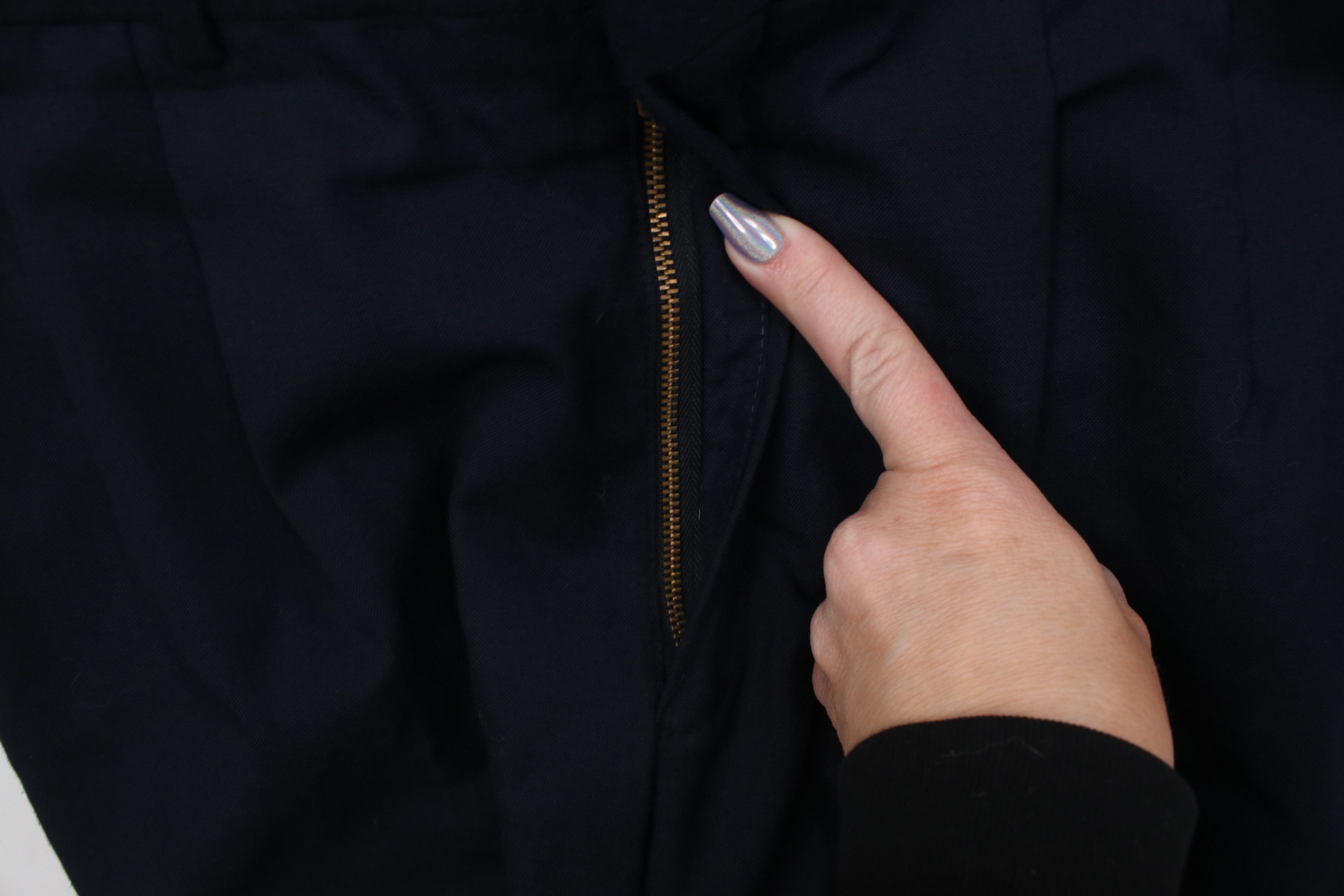 Vintage Vintage 70s Streetwear Wool Wide Leg Chino Pants Blue USA Size US 32 / EU 48 - 5 Thumbnail