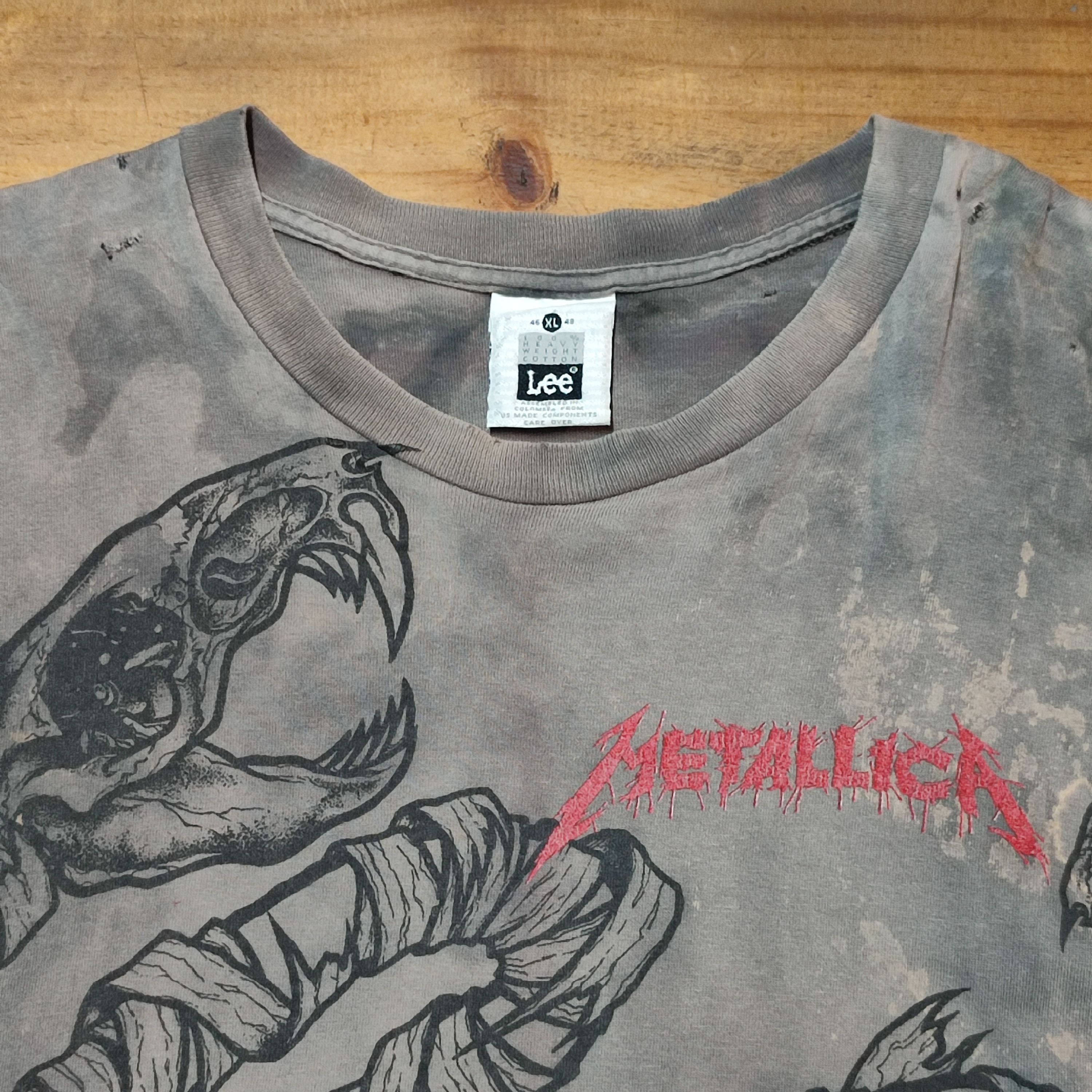 Metallica × Vintage Vintage 1992 Metallica pushead T-shirt Size US XL / EU 56 / 4 - 4 Thumbnail