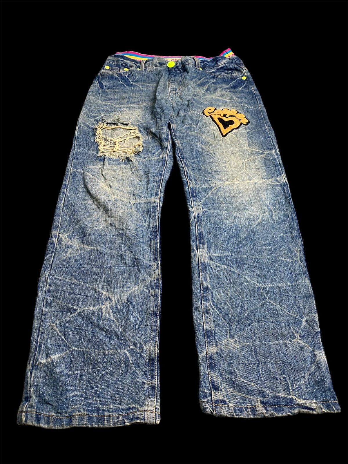 Hysteric Glamour × If Six Was Nine JAPANESE BRAND DISTRESED COPPER SMITH DOUBLE WAIST JEANS Size US 34 / EU 50 - 2 Thumbnail