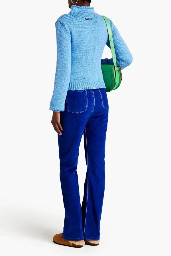 Marni o1y1125 Mockneck Sweater in Light Blue Size M / US 6-8 / IT 42-44 - 3 Thumbnail