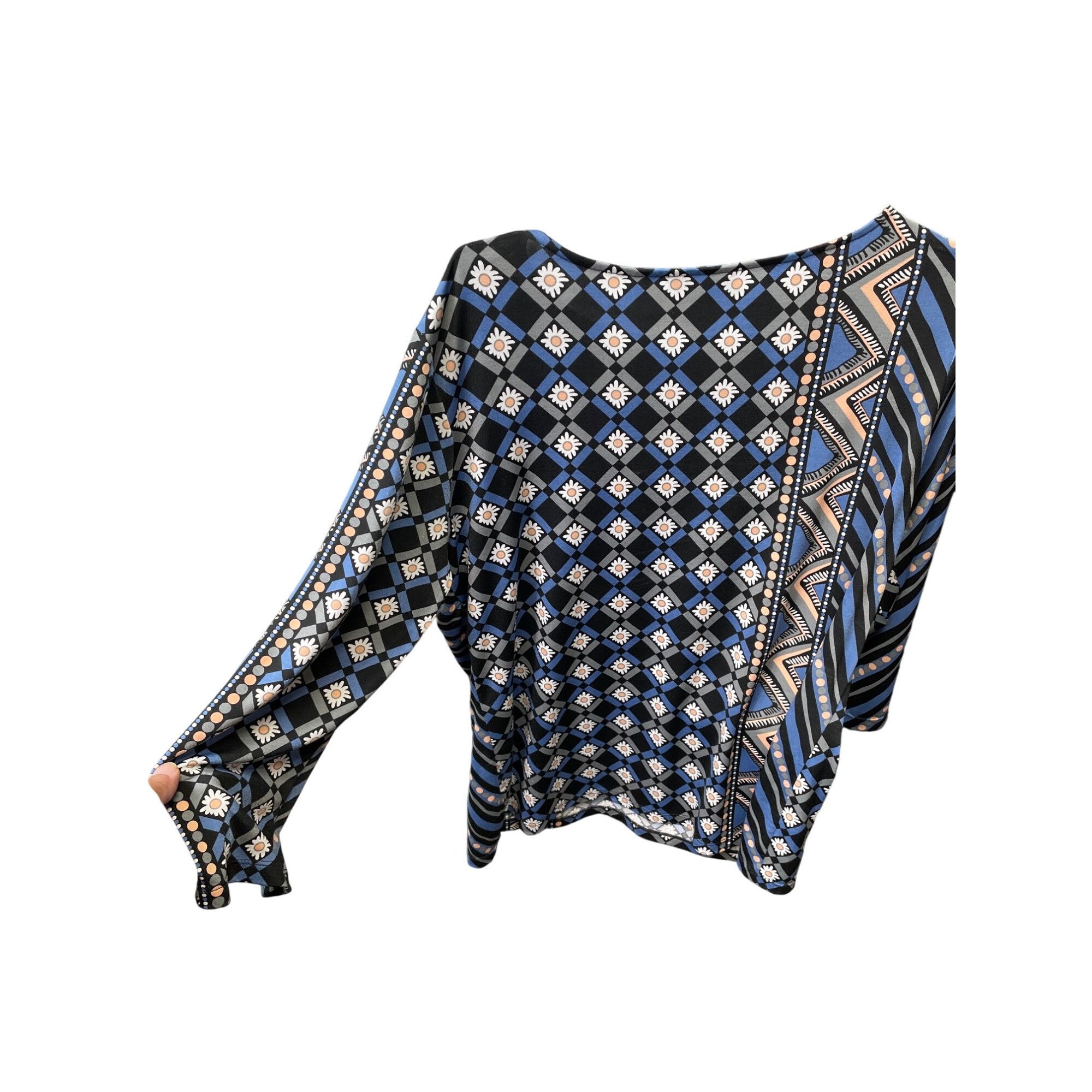 Bob Mackie Bob Mackie Wearable Art Womens Flor Long Sleeve Blouse SKU 9 Size M / US 6-8 / IT 42-44 - 5 Thumbnail