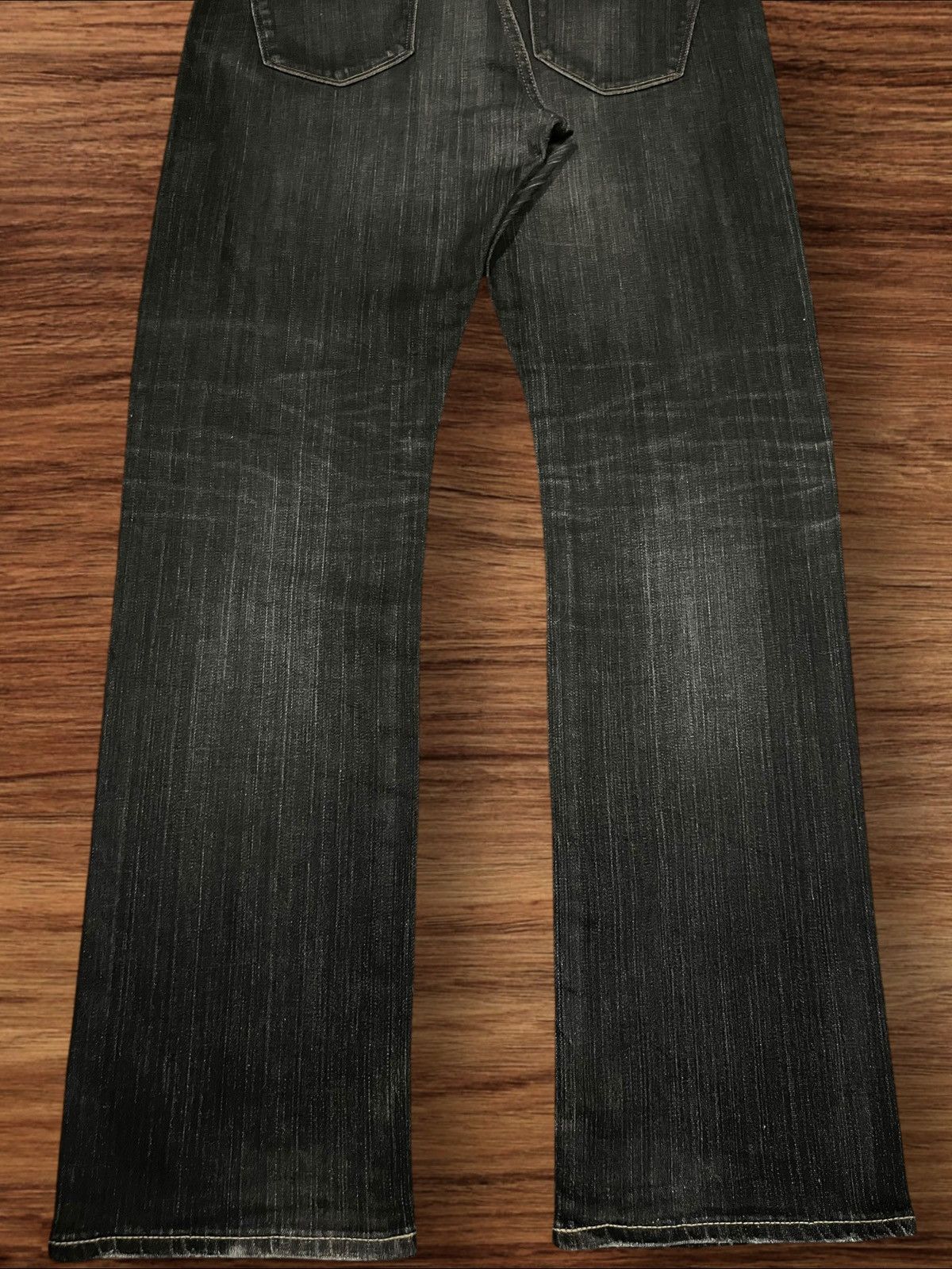 Japanese Brand × KMRii × Le Grande Bleu (L.G.B.) ⚡️Insane 90s⚡️Japan Uniqlo Black Wash Slim Fit Straight Jeans Size US 37 - 9 Thumbnail