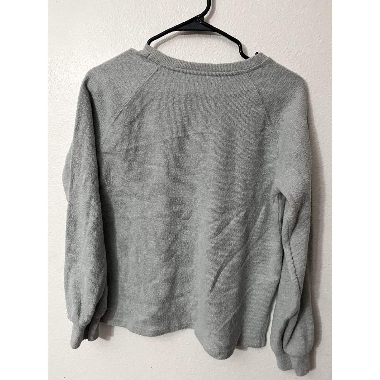 Abercrombie & Fitch Abercrombie & Fitch Womens V-Neck Sweater Gray Knit Pullover Size S Cozy Soft AF Casual Size S / US 4 / IT 40 - 3 Thumbnail
