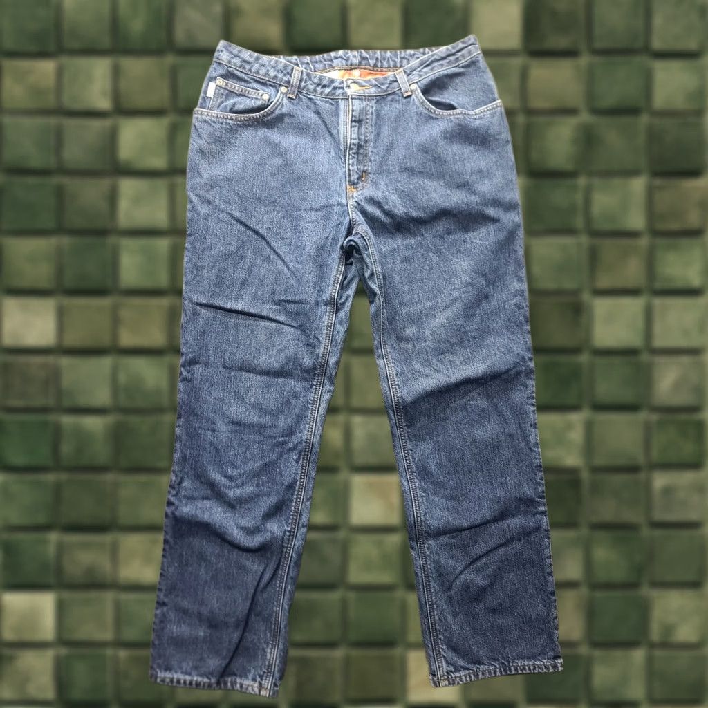 Carhartt Carhartt Jeans Womens 16x32 Regular Flannel Lined Straight Leg Blue 100% Cotton Workwear Mens? No. Size 38" / US 16 / IT 52 - 1 Thumbnail