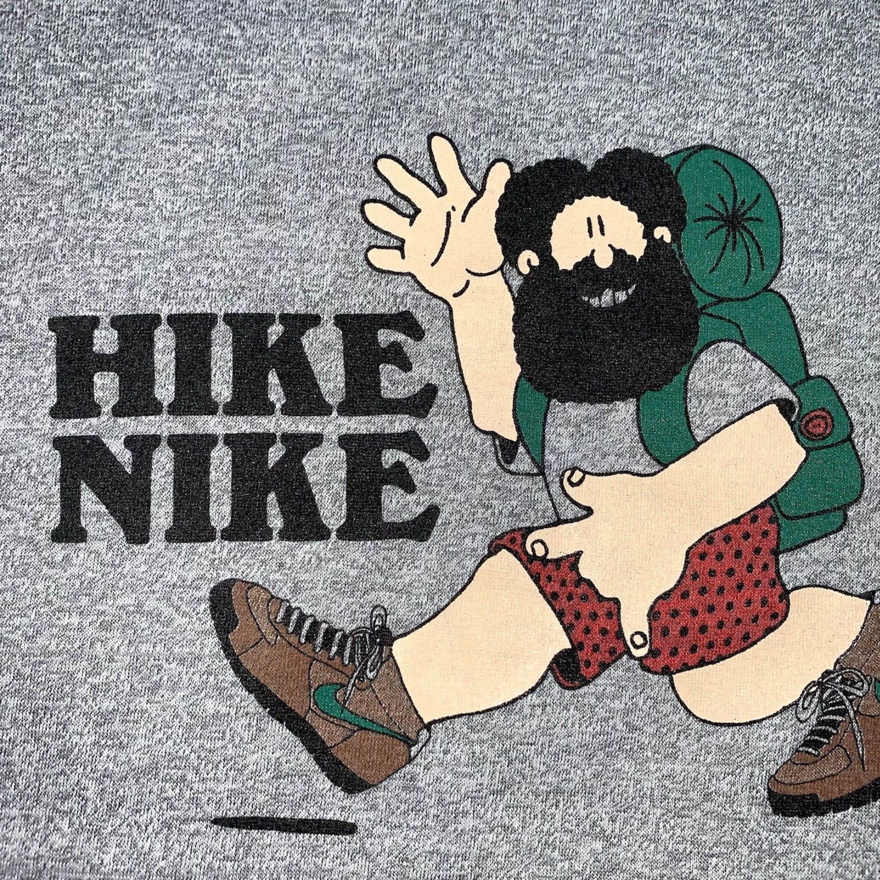 Nike Nike T-Shirt Mens Gray 80s Vintage Graphic Tee Long Sleeve Shirt Short Sleeve USA Logo 70s 80s Grail Geisha Rap Cotton Classic/Original Size US S / EU 44-46 / 1 - 3 Thumbnail