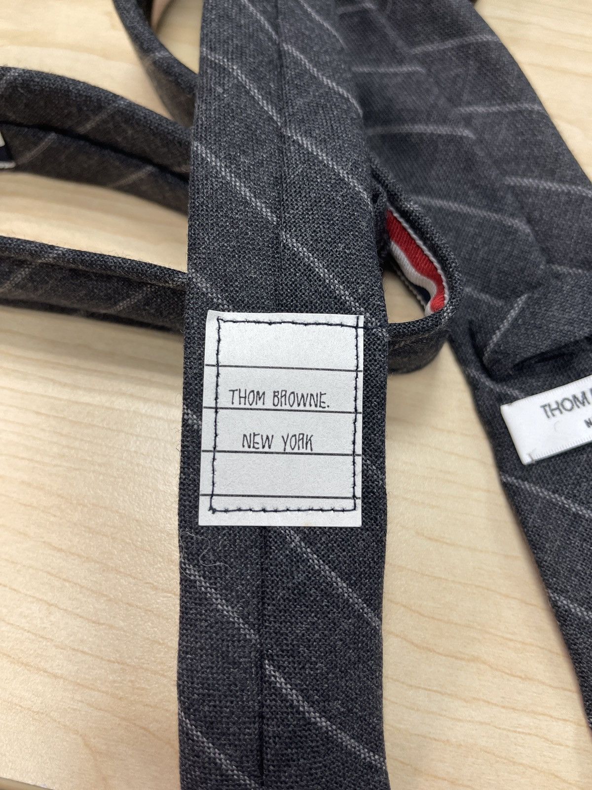 Thom Browne Thom Browne Grey Stripe - Tie Size ONE SIZE - 4 Thumbnail