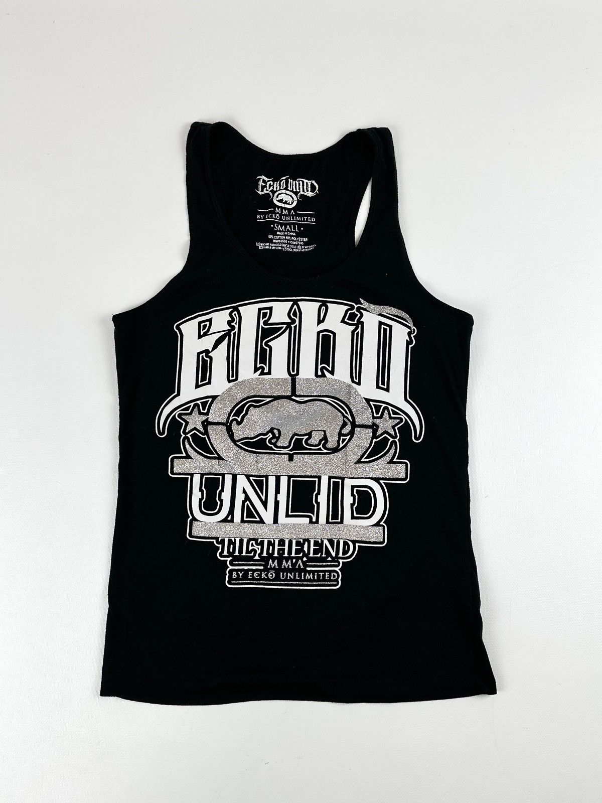 Ecko Unltd. × Vintage Ecko UNLTD Black Y2K Big Logo Tank Top Size S / US 4 / IT 40 - 1 Thumbnail