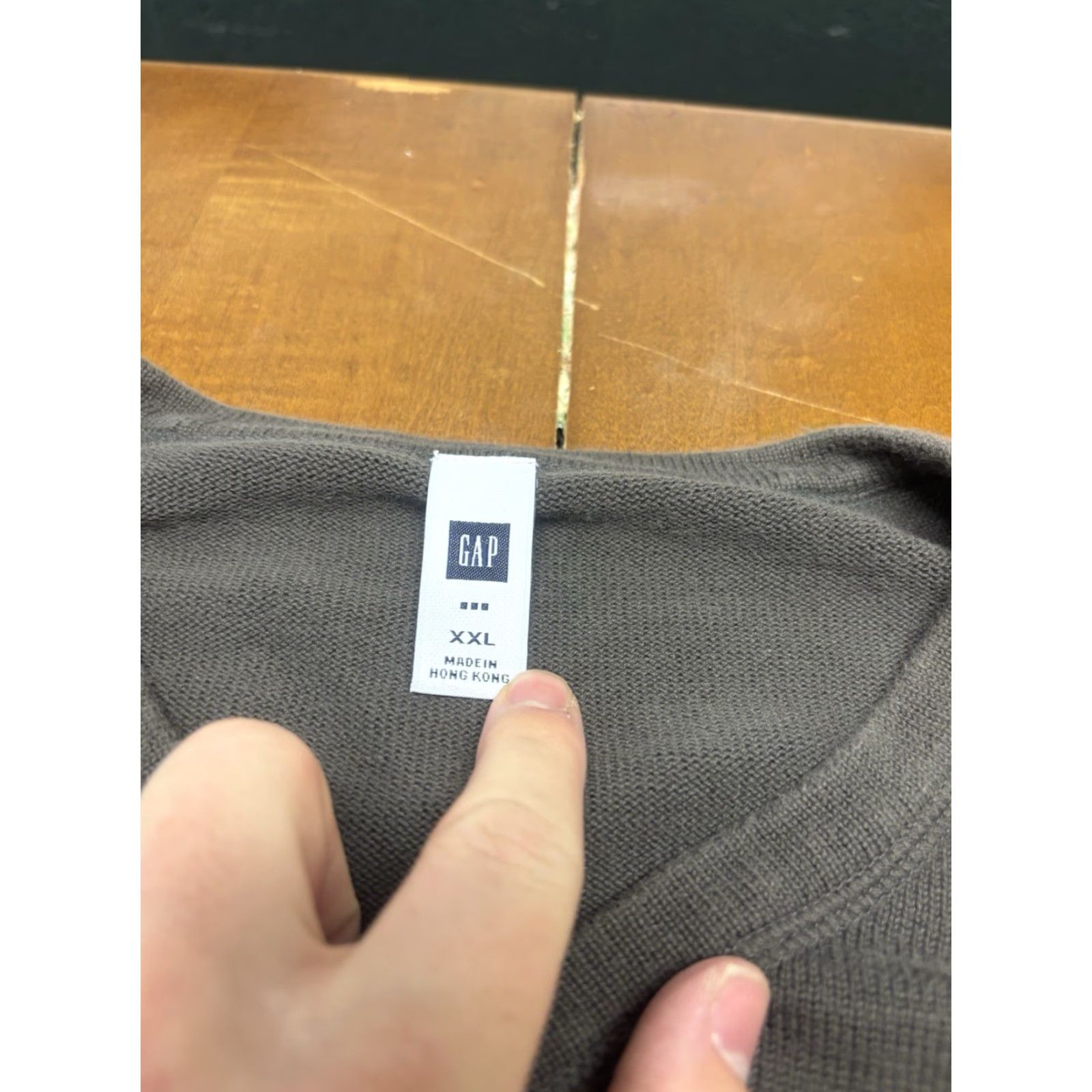 Gap VINTAGE Gap Crewneck T-Shirt Size 2XL Gray Long Sleeve Cotton Men Shirt Size US XXL / EU 58 / 5 - 2 Thumbnail