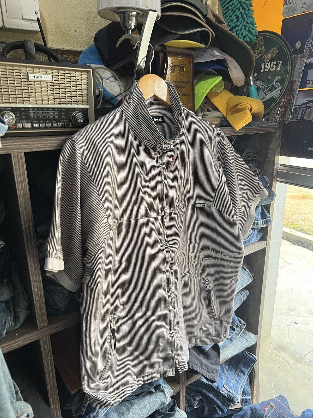 Airwalk 🔥Airwalk Hickory Stripe Zipper Shirt Size US M / EU 48-50 / 2 - 3 Thumbnail