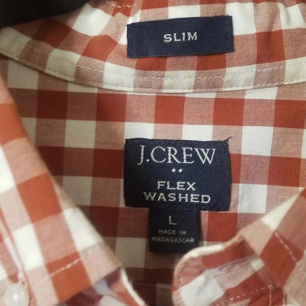 Designer J Crew Flex Washed Checkered Men's Shirt Slim Large Size US L / EU 52-54 / 3 - 3 Thumbnail