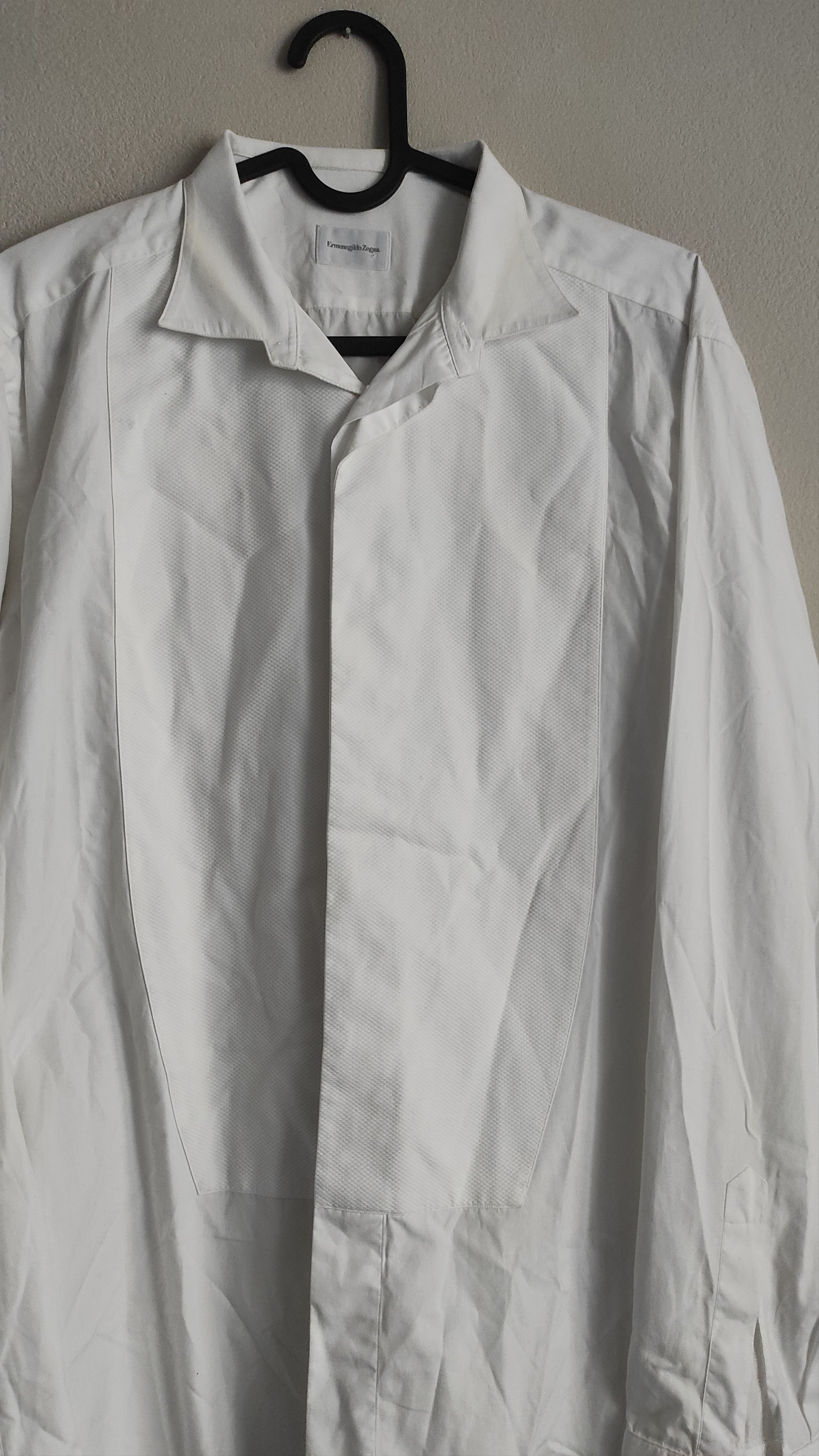 Ermenegildo Zegna Ermenegildo Zegna pattern artisanal white button up shirt Size US M / EU 48-50 / 2 - 2 Thumbnail