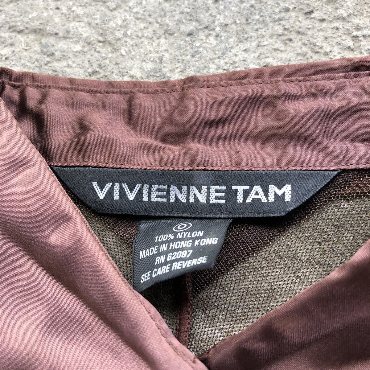 Designer × Vivienne Tam Vivienne Tam Dark Brown See Through Mesh Longsleeves Size S / US 4 / IT 40 - 9 Thumbnail