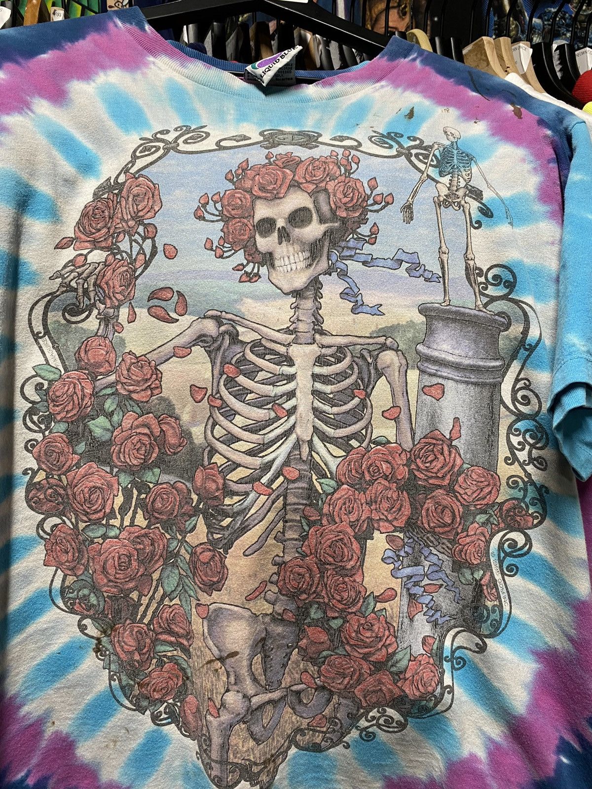 Vintage 90’s Vintage Grateful Dead Liquid Blue Band Tee Shirt Medium Size US M / EU 48-50 / 2 - 7 Thumbnail