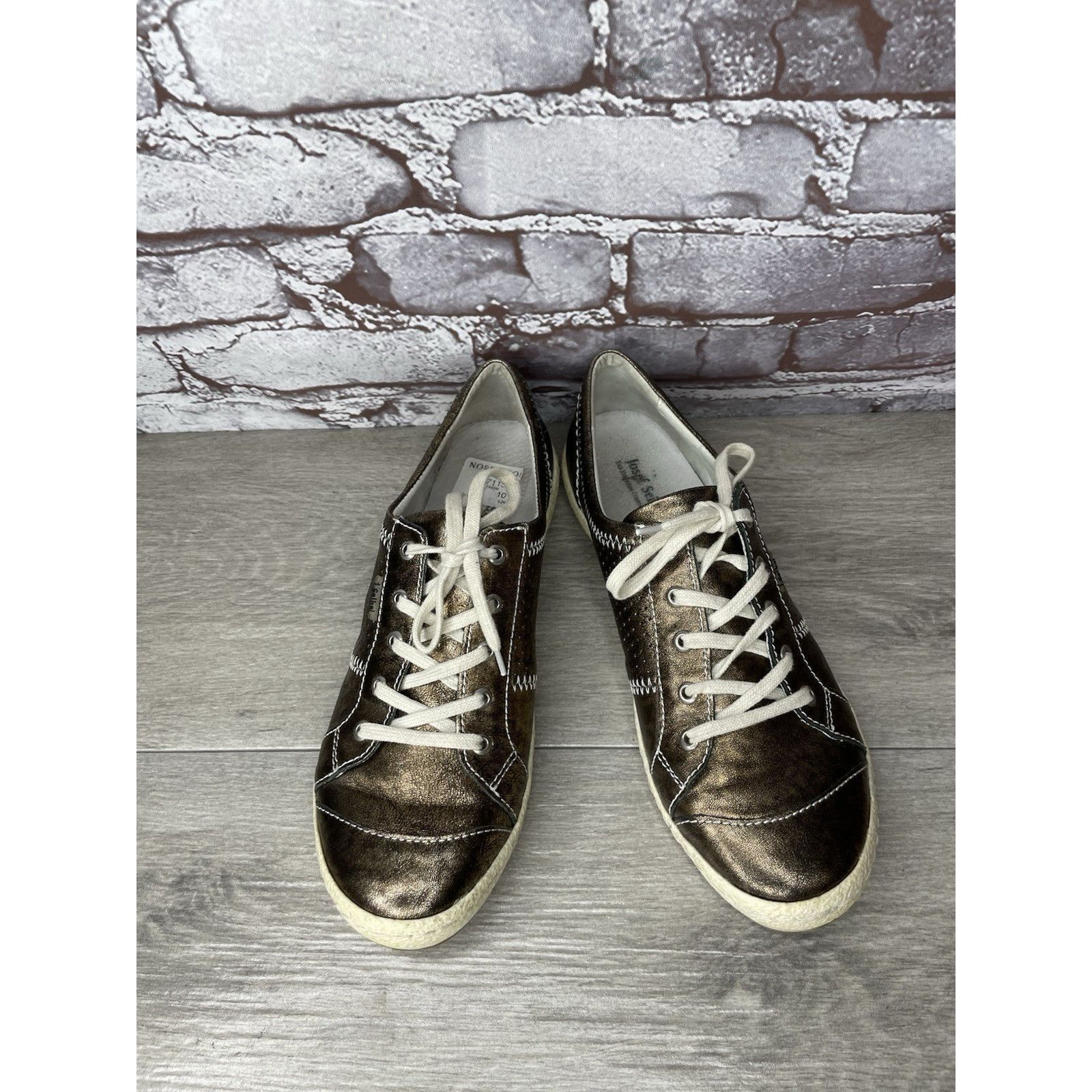 JOSEF SEIBAL Josef Seibel Comfort Metallic Silver Leather Casual Shoes Wo Size US 9.5 / IT 39.5 - 8 Thumbnail