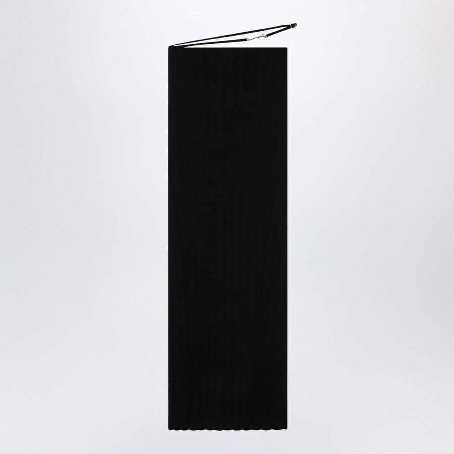 Jacquemus o1d2blof0824 Pralu Knitted Midi Skirt in Black Size 25" / US 0 / IT 36 - 2 Thumbnail