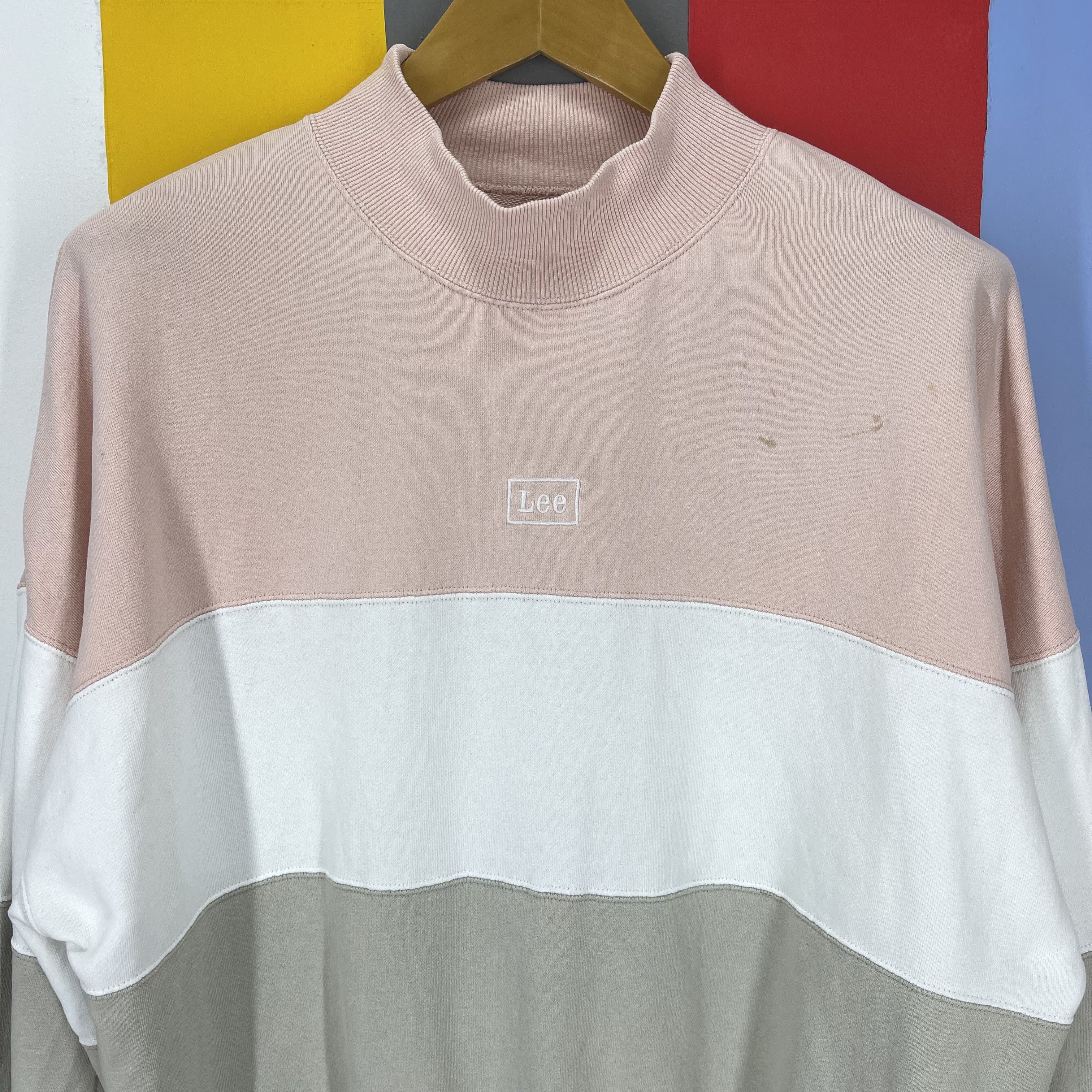 Lee 90’s LEE Striped Mock Crewneck Sweatshirt Size US L / EU 52-54 / 3 - 2 Thumbnail