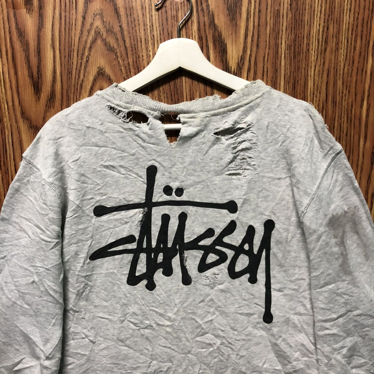 Stussy Vintage Stussy Distressed Sweatshirt Crewneck Size US M / EU 48-50 / 2 - 2 Thumbnail