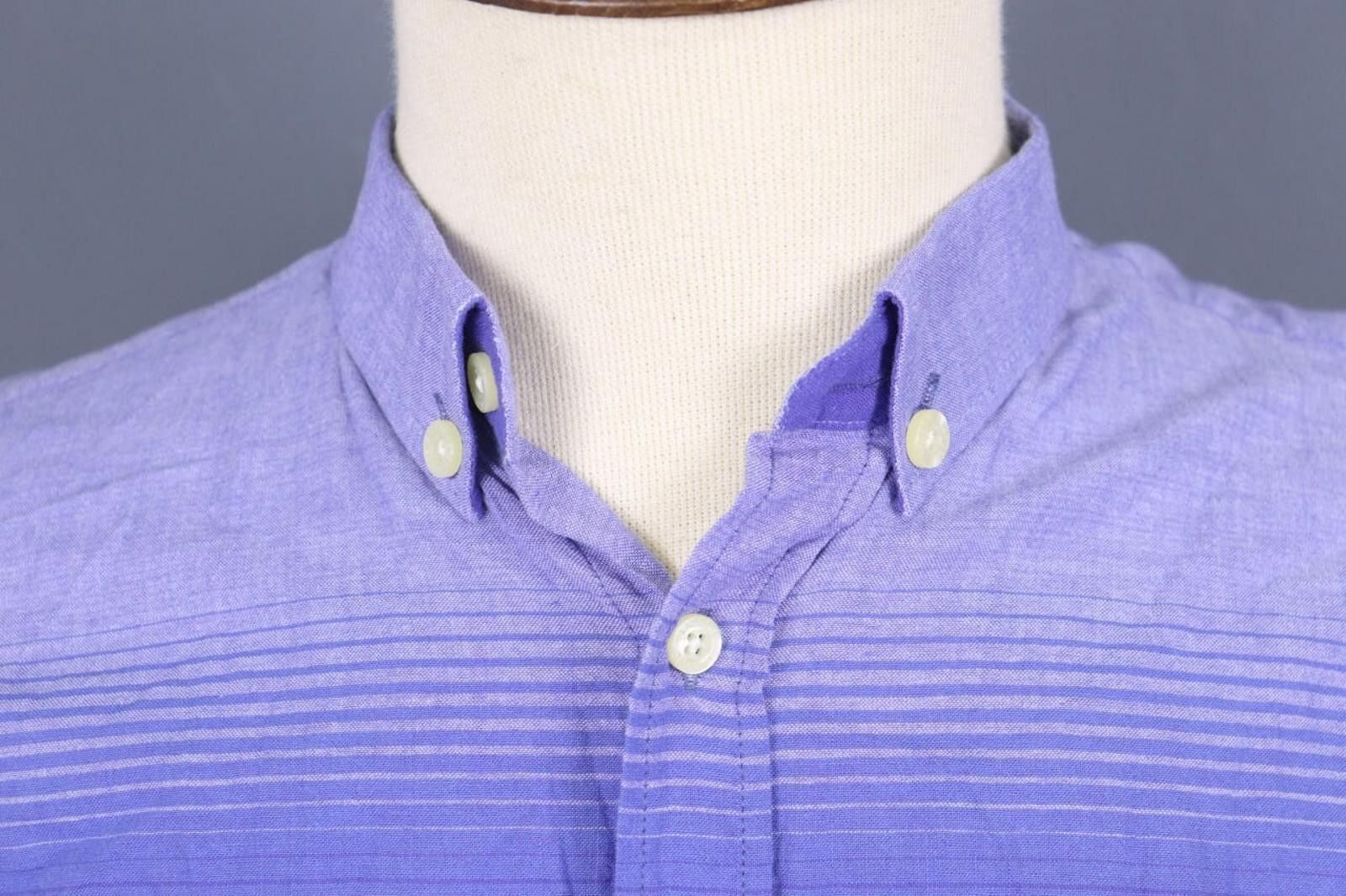 Lacoste Lacoste Slim Fit Regular Fit Blue Striped Up Shirt Size 43 Size US M / EU 48-50 / 2 - 7 Thumbnail