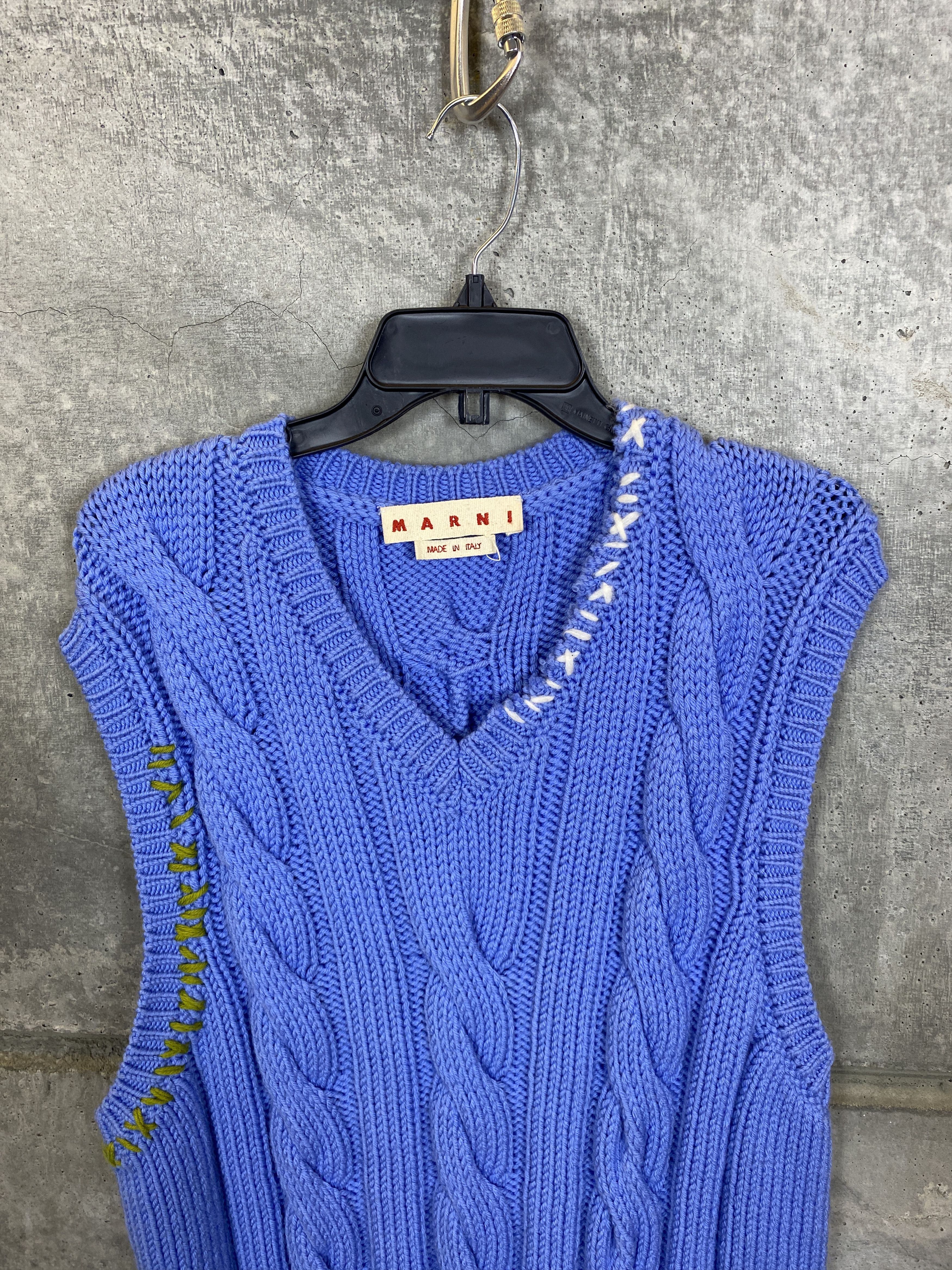 Marni $1150 MARNI CABLE KNIT SLEEVELESS SWEATER VEST Size US L / EU 52-54 / 3 - 3 Thumbnail