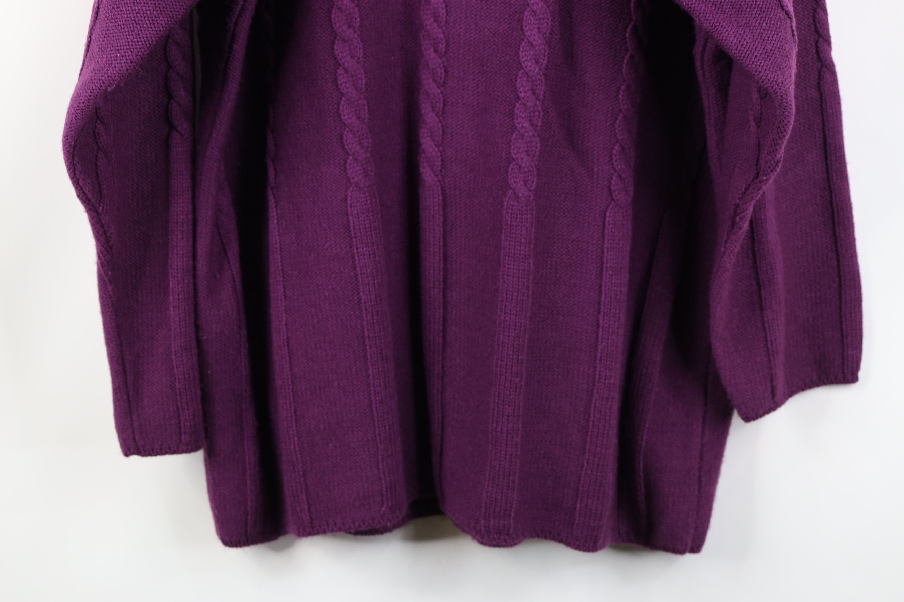 Vintage Vintage 90s Streetwear Cable Crewneck Sweater Purple USA Size XL / US 12-14 / IT 48-50 - 10 Thumbnail