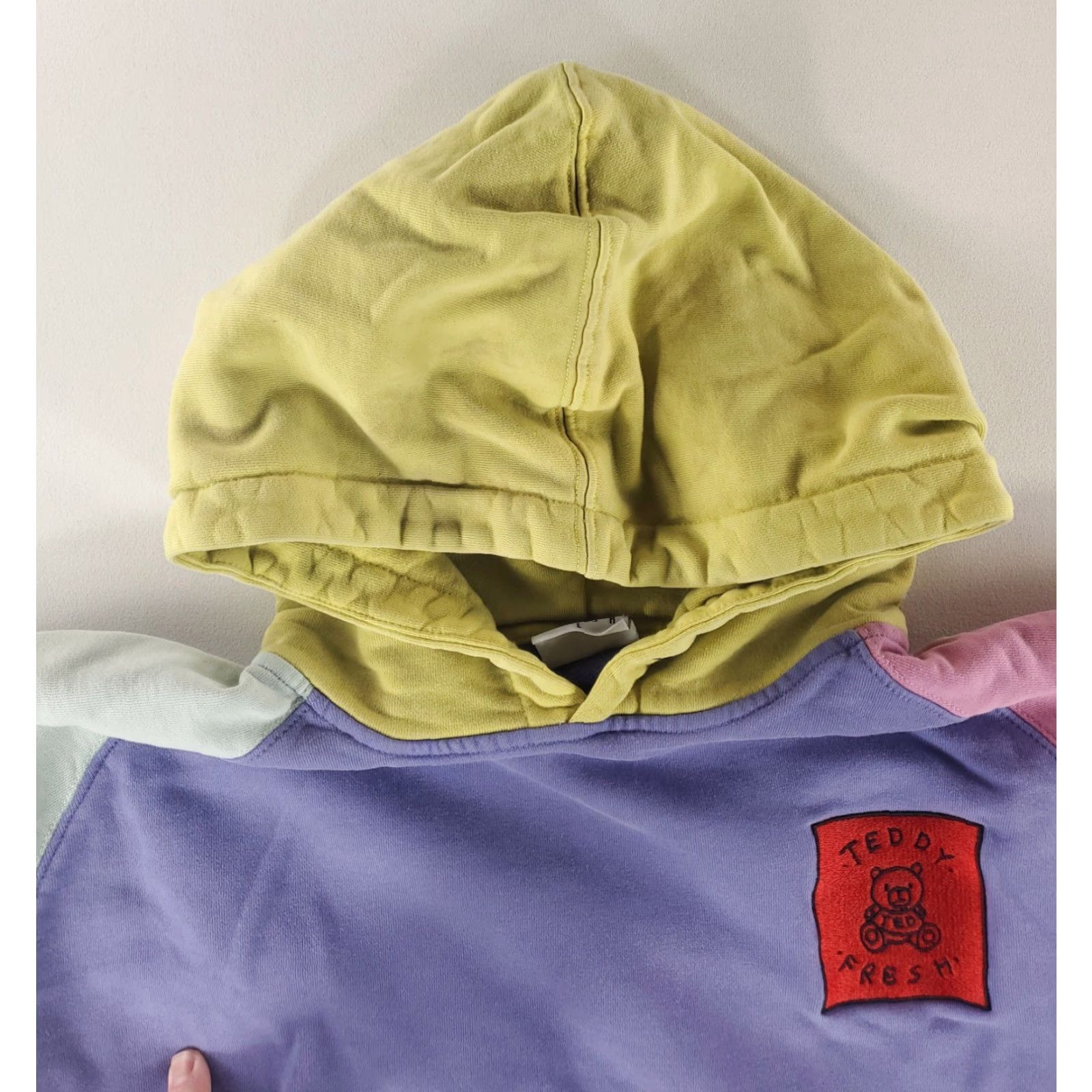 Teddy Fresh Teddy Fresh Color Block Hoodie Mens L Multicolor Blue Green Pink Yellow No Drawstring Size US L / EU 52-54 / 3 - 2 Thumbnail