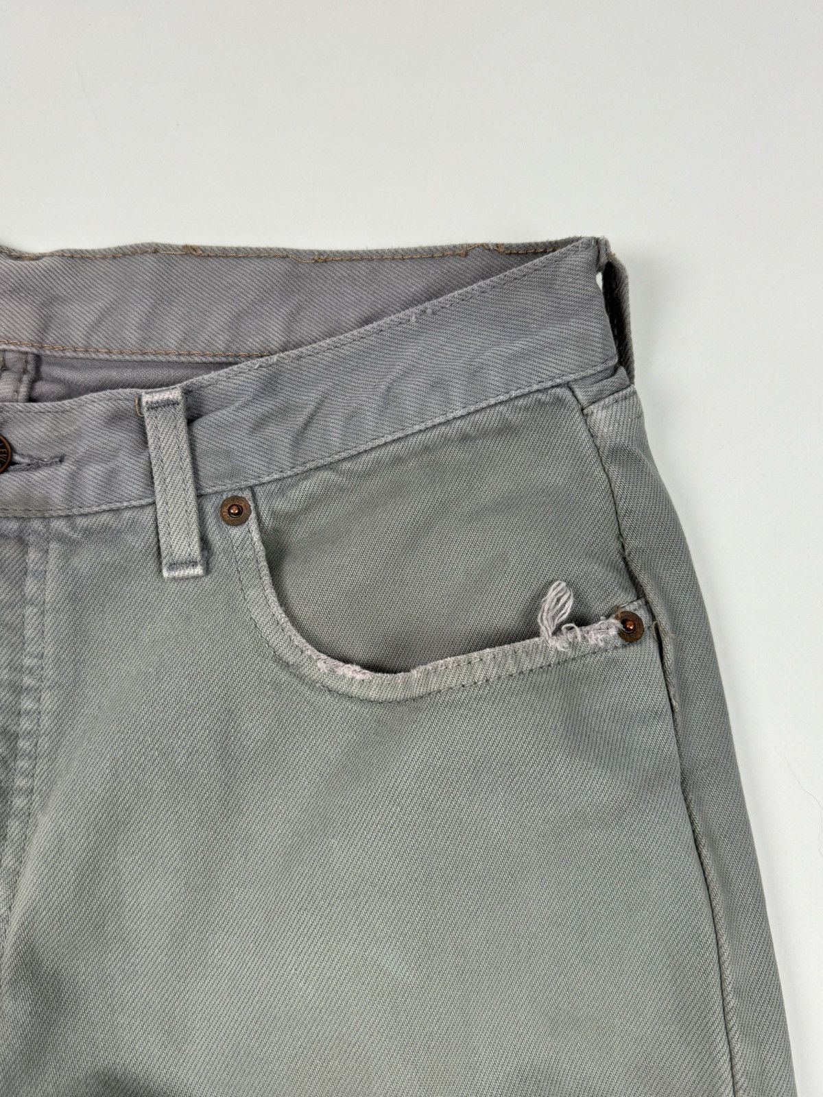 Levi's 1990’s Vintage Levi’s 615 Sun Faded Orange Tab Gray Jeans Size US 33 - 10 Thumbnail