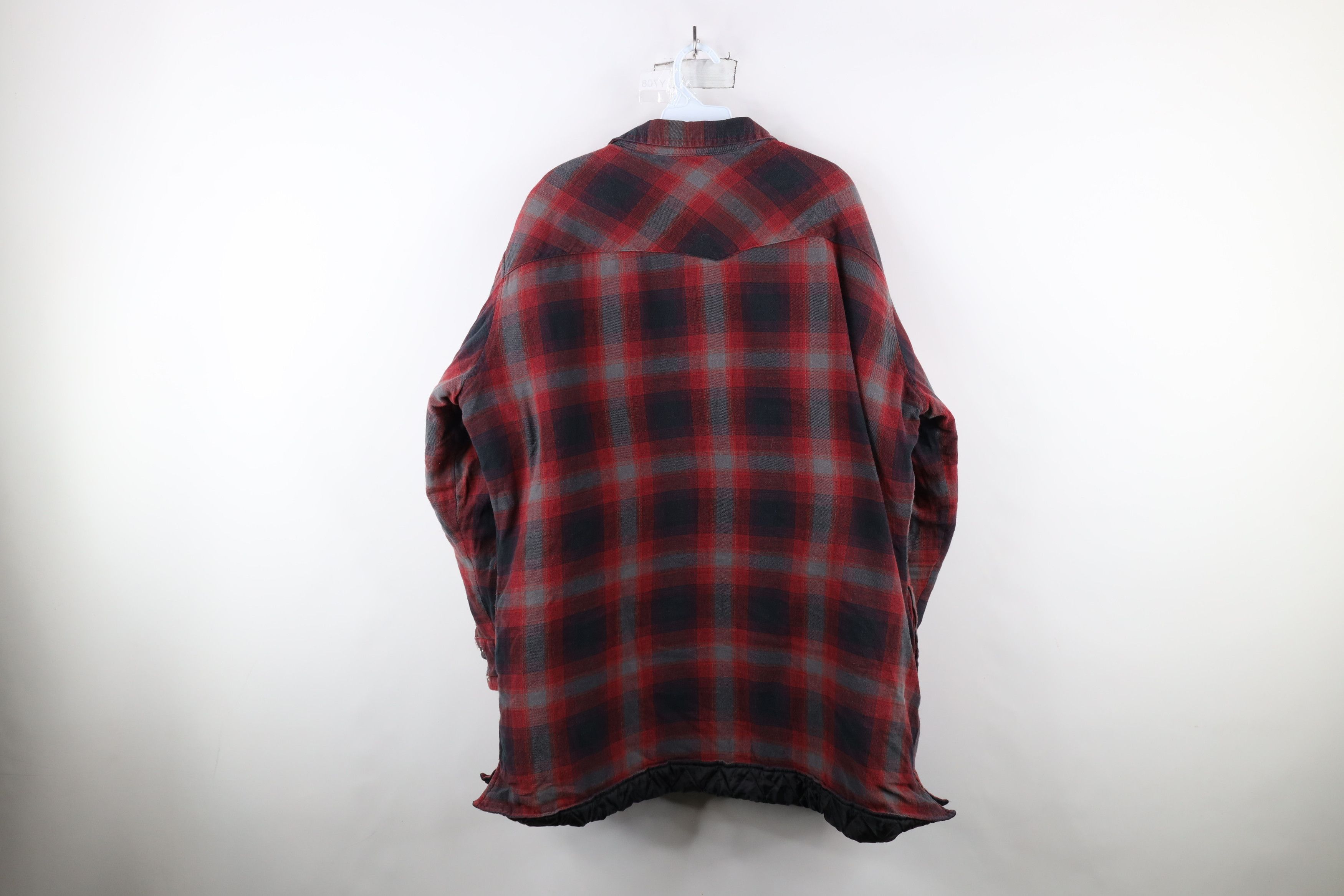 Vintage Vintage 90s Streetwear Flannel Western Shirt Jacket Shacket Size US XXL / EU 58 / 5 - 11 Thumbnail