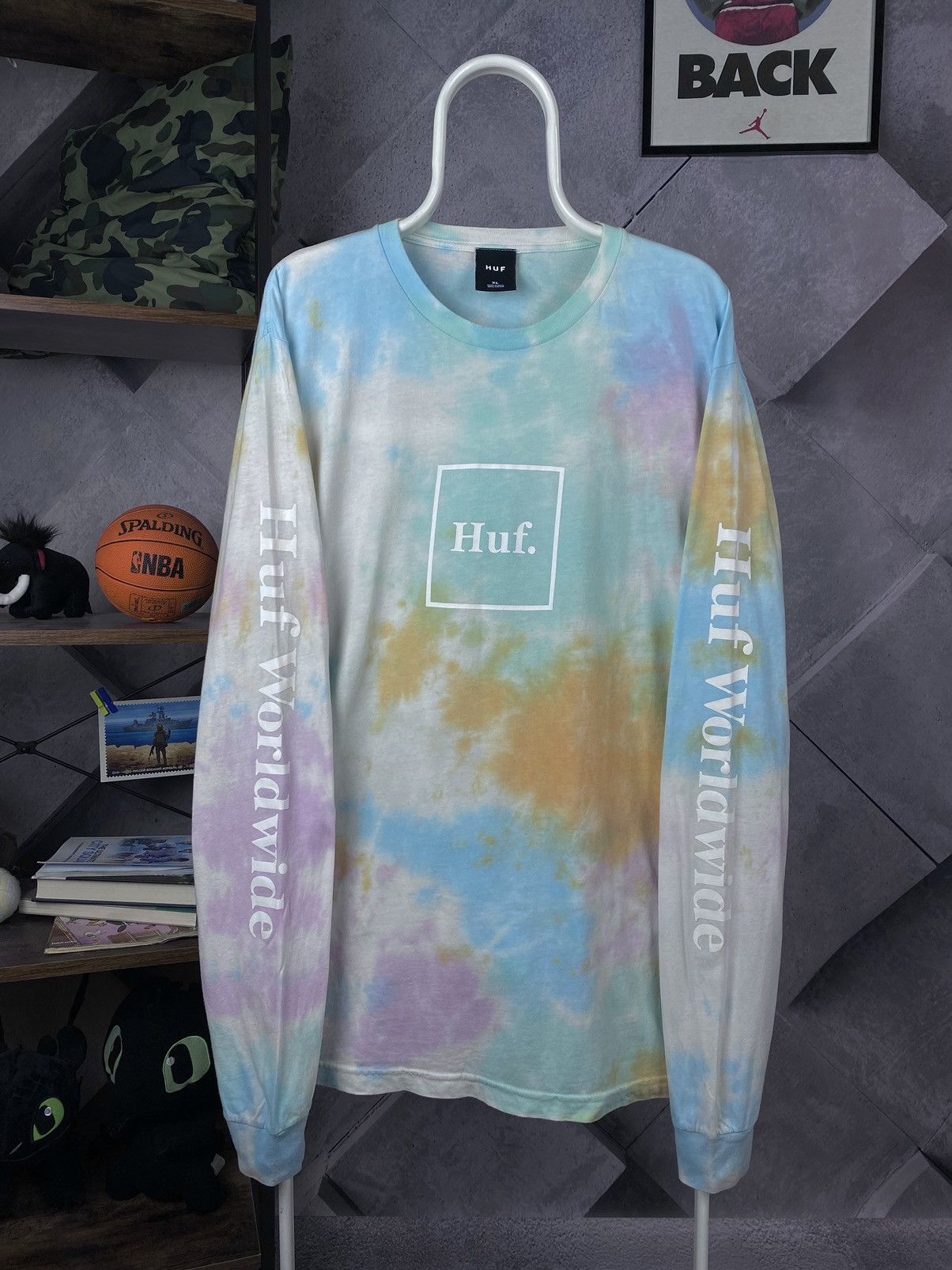 Huf Huf Worldwide Tie Dye Long Sleeve T-Shirt Size US XL / EU 56 / 4 - 1 Thumbnail