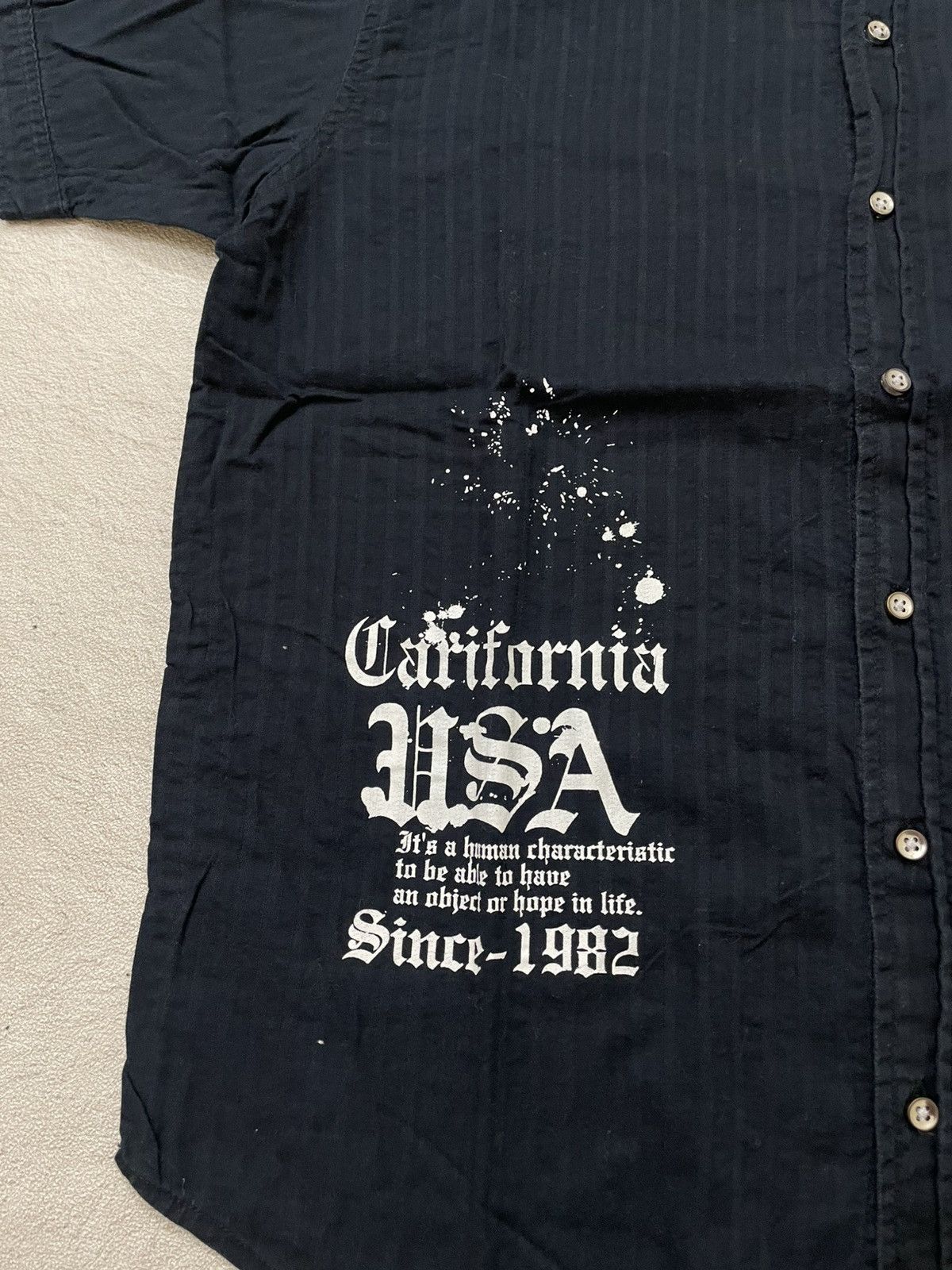 If Six Was Nine 2000s Bad Boy Graphic Button-Up Shirt Black Poem USA Print Size US L / EU 52-54 / 3 - 3 Thumbnail