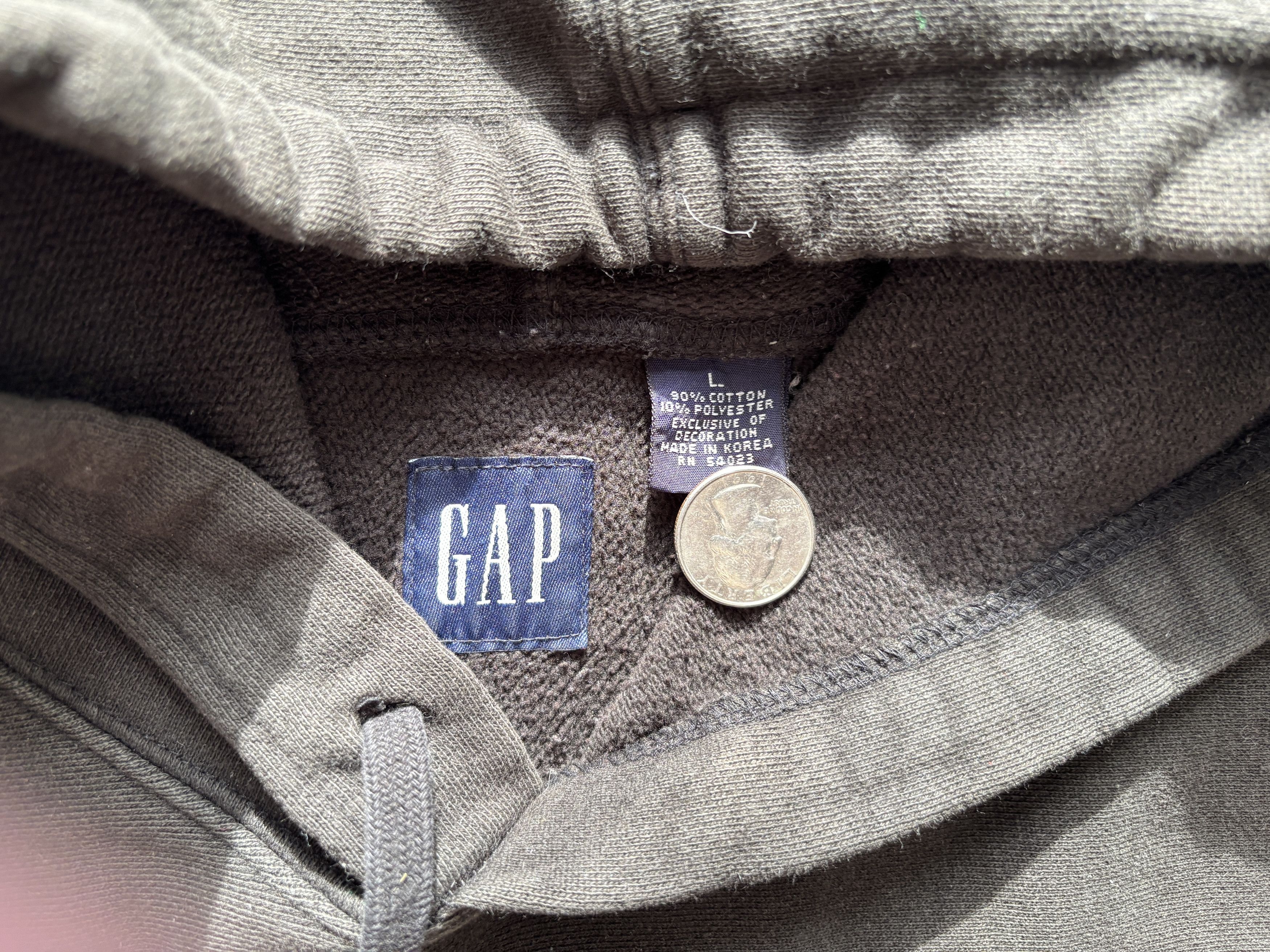 Vintage GAP XL Down Vest Mens Black Thick Puffer Y2K Zip
