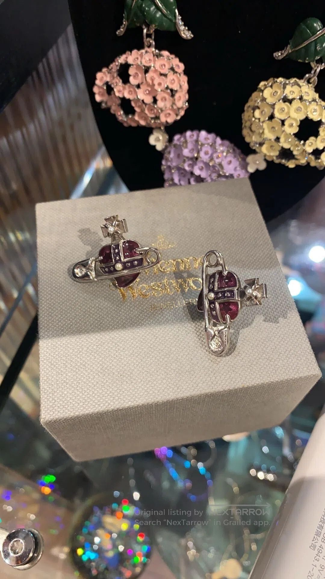 Vivienne Westwood Vivienne Westwood Purple Heart Earrings. Size ONE SIZE - 2 Thumbnail