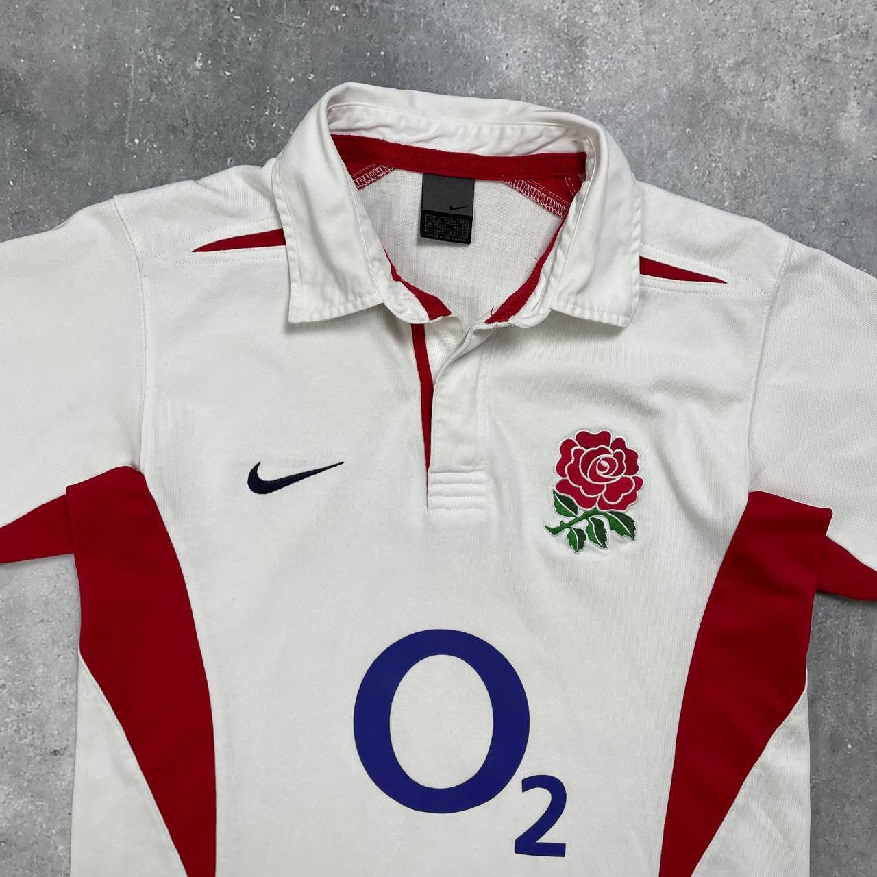 Nike × Vintage Vintage 2000s Nike England Rugby Short Sleeve Shirt Size US S / EU 44-46 / 1 - 2 Thumbnail