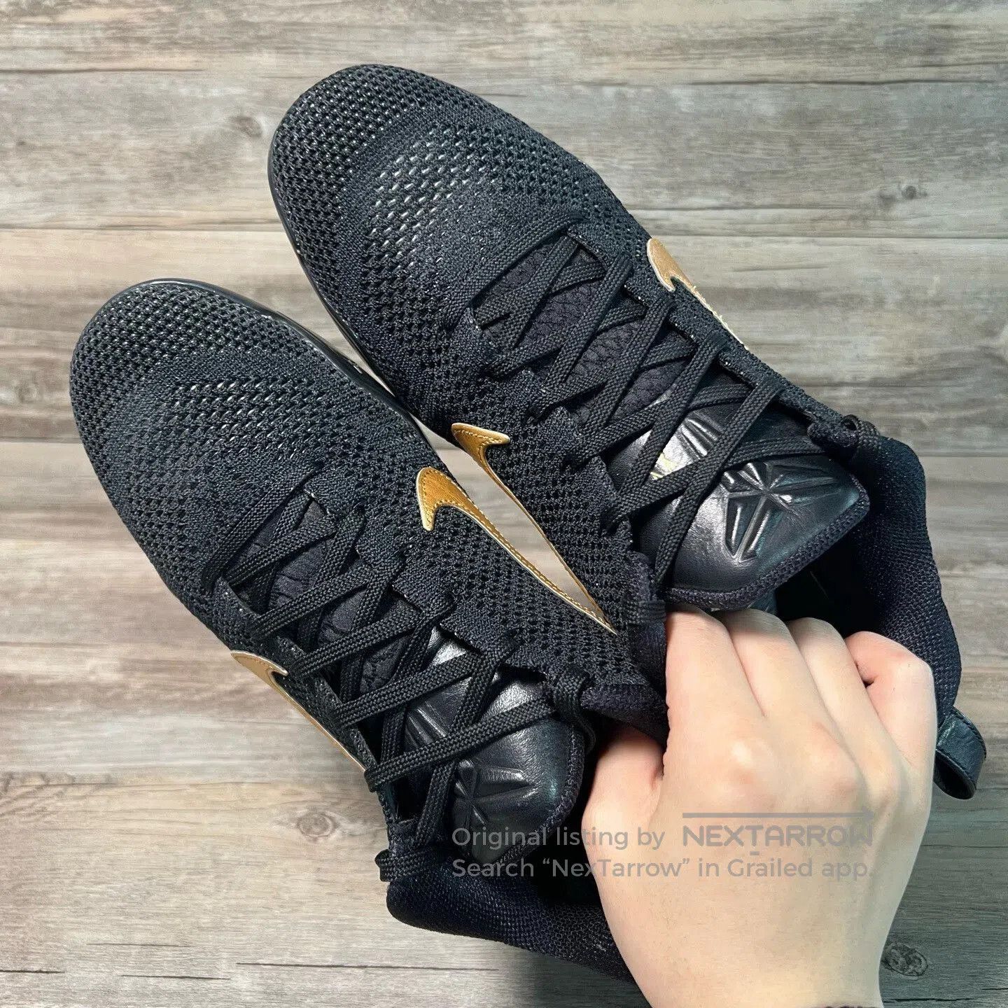 Nike Nike Kobe 11 Black Gold Basketball Shoes. Size US 10 / EU 43 - 5 Thumbnail