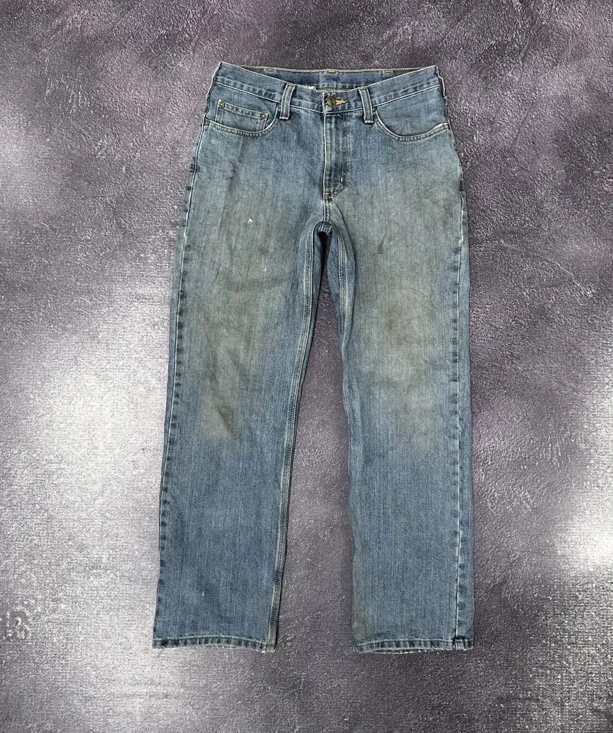 Carhartt × Vintage Vintage Carhartt USA Blue Work Hype Denim Jeans Size US 32 / EU 48 - 2 Thumbnail