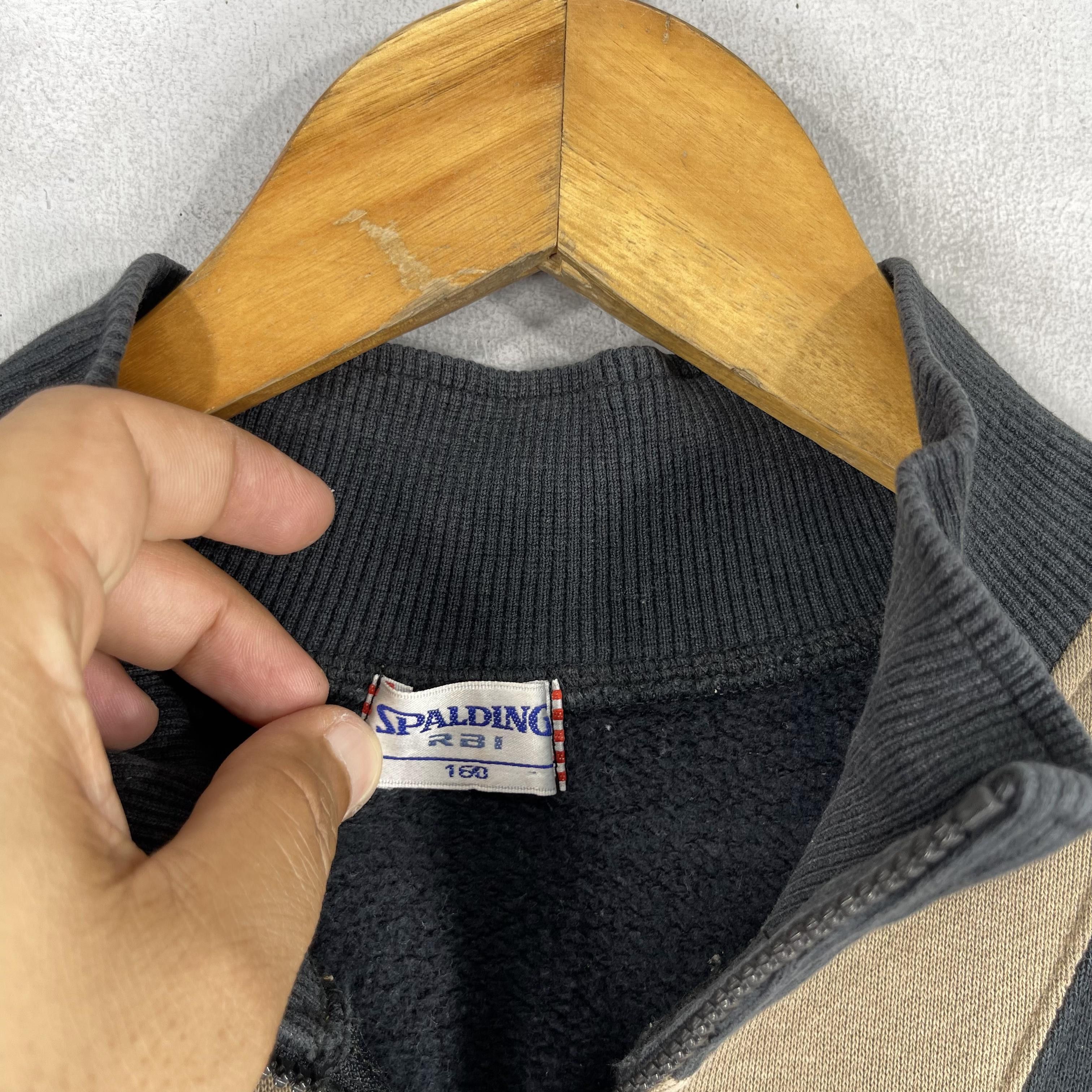 Spalding × Vintage Vintage SPALDING Big Logo Spellout Half Zipper Sweater Size US M / EU 48-50 / 2 - 4 Thumbnail