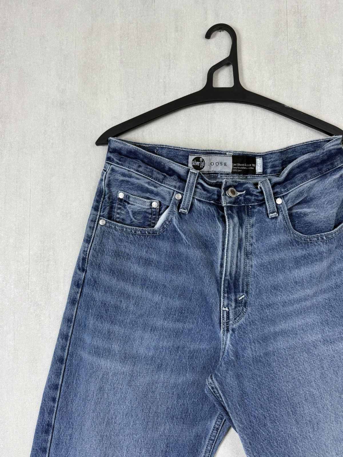 Levi's Levi’s Silver Tab Men’s Loose Fit Blue Denim Jeans Pants Size US 30 / EU 46 - 5 Thumbnail