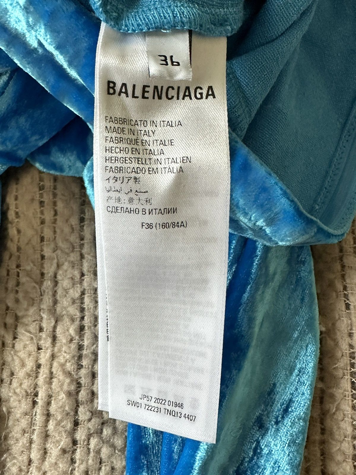 Balenciaga Balenciaga, SS 22 crushed velvet gloved top Size XS / US 0-2 / IT 36-38 - 6 Thumbnail