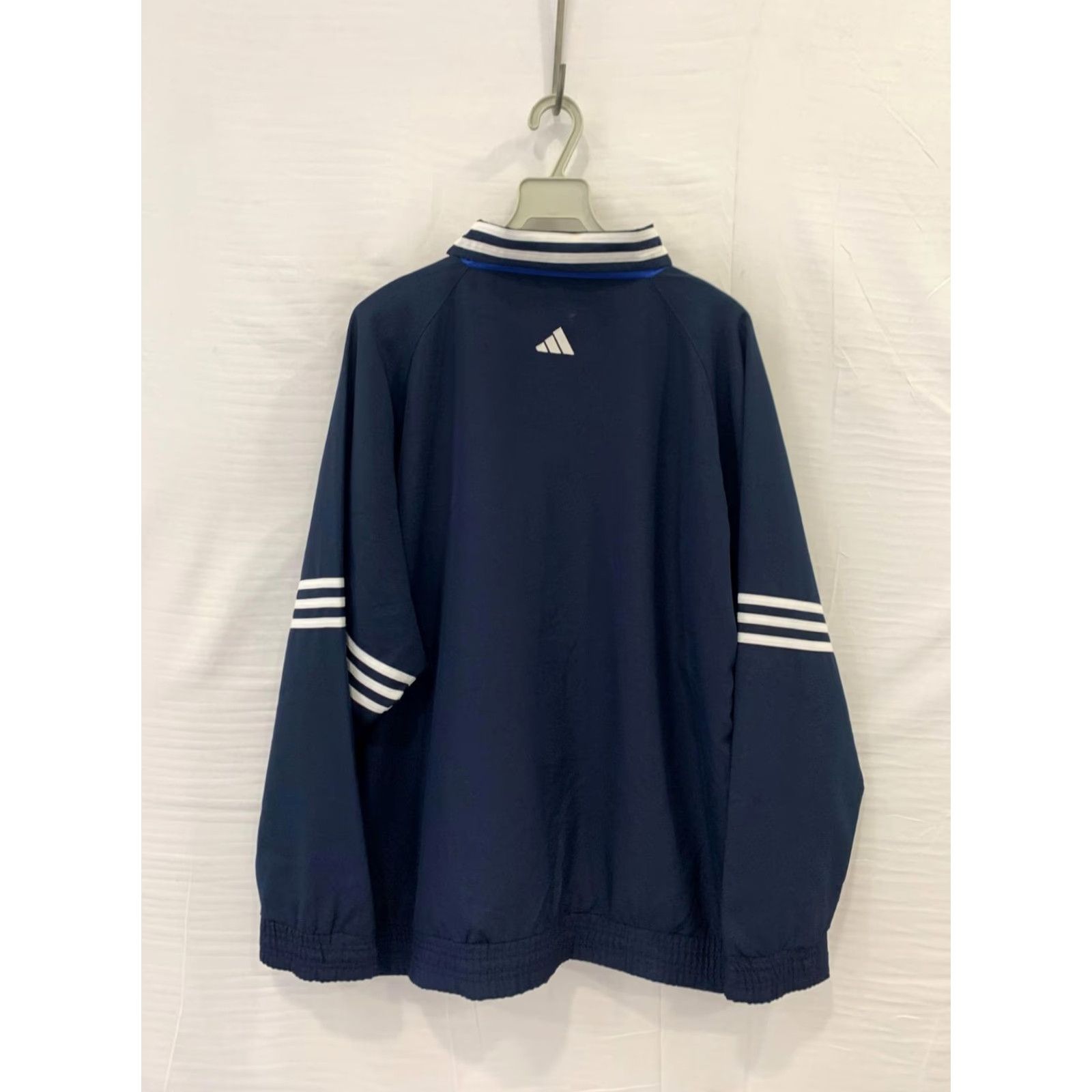 Adidas VINTAGE Adidas Track Jacket XL Navy Blue Royal 3-Stripe Full Zip 90s Adults 2XL Women/Men? Size US XXL / EU 58 / 5 - 2 Thumbnail