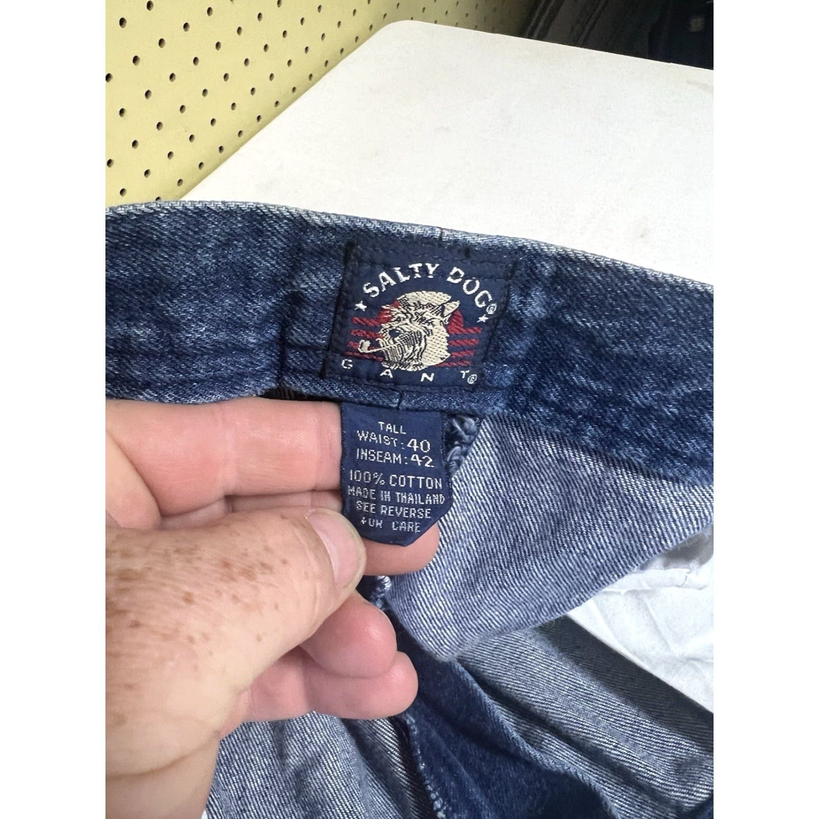 Gant VINTAGE Salty Dog Pants Chino Pleated Blue Denim 40x42 Adult Regular Tapered None Mens Size US 40 / EU 56 - 5 Thumbnail