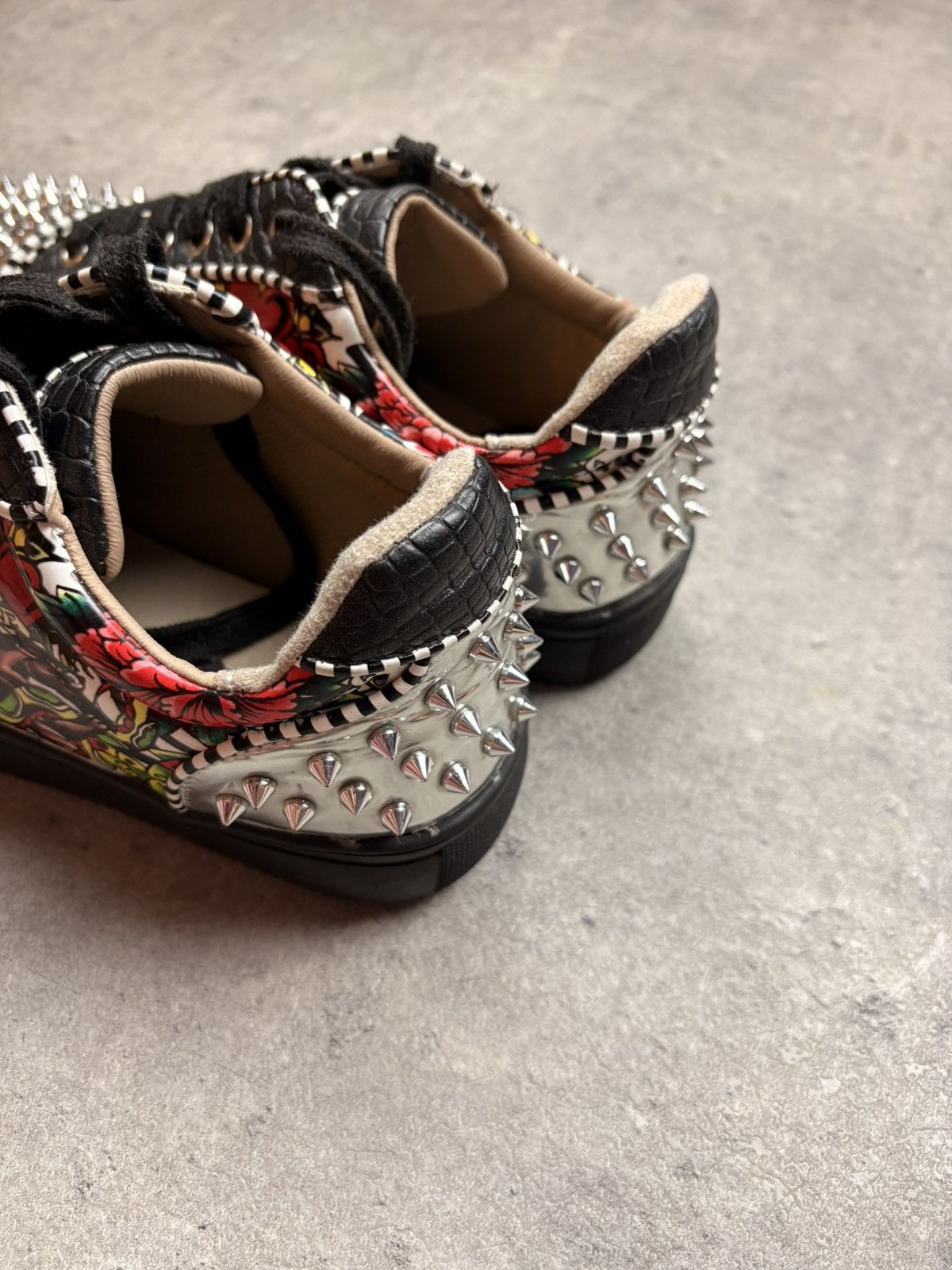 Ed Hardy Ed Hardy Studded Low-Top Sneakers shoes y2k avantgarde rare Size US 7.5 / IT 37.5 - 8 Thumbnail