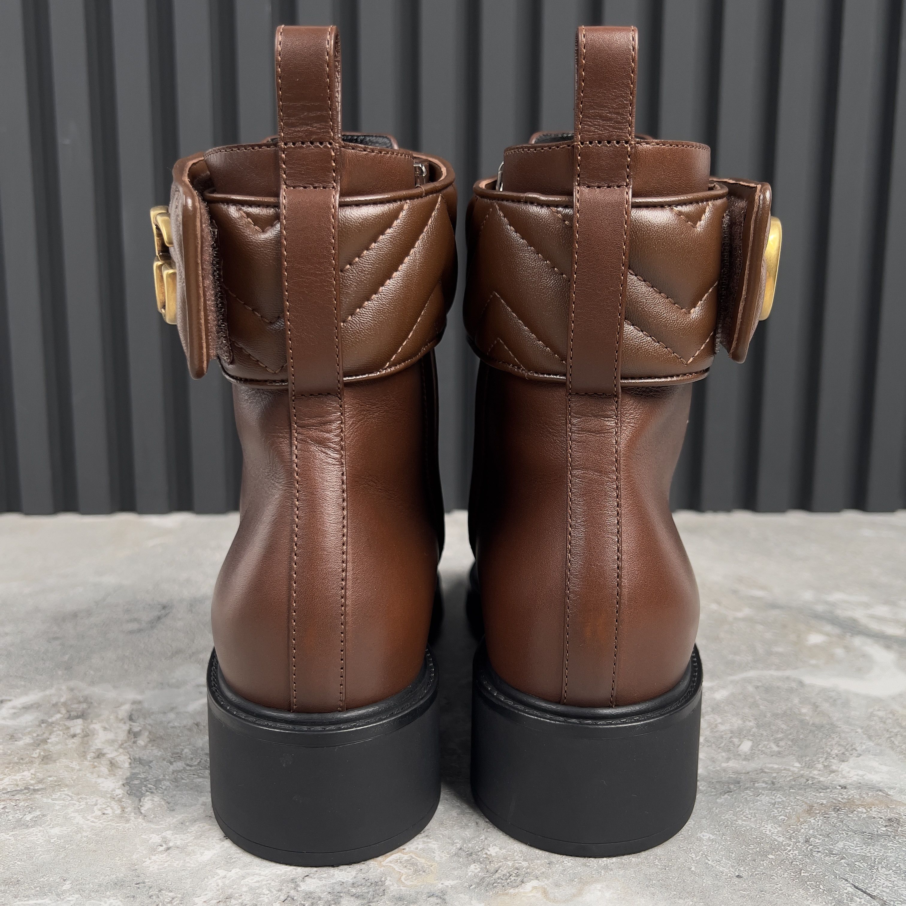 Gucci Gucci GG Marmont Boots Booties Lace Up Leather Size US 9 / IT 39 - 10 Thumbnail