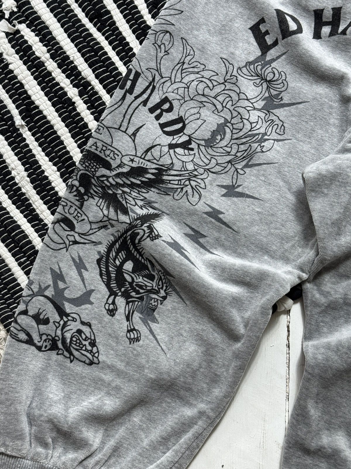 Ed Hardy VINTAGE ED HARDY VELOUR 2000s PRINTED TRACKSUIT / SET Size M / US 6-8 / IT 42-44 - 9 Thumbnail