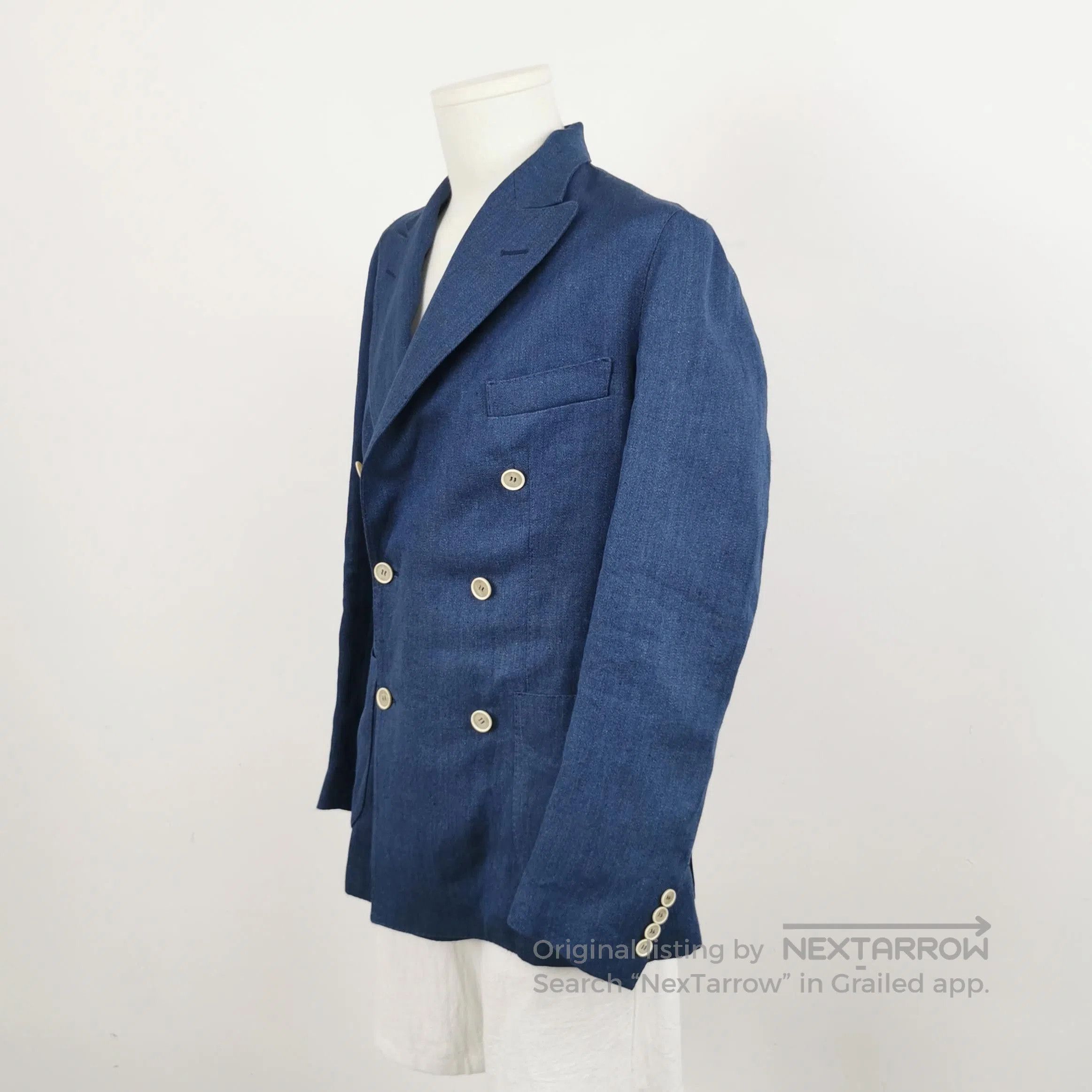 Loro Piana Loro Piana Linen Double-Breasted Lapel Coat M. Size US XS / EU 42 / 0 - 3 Thumbnail