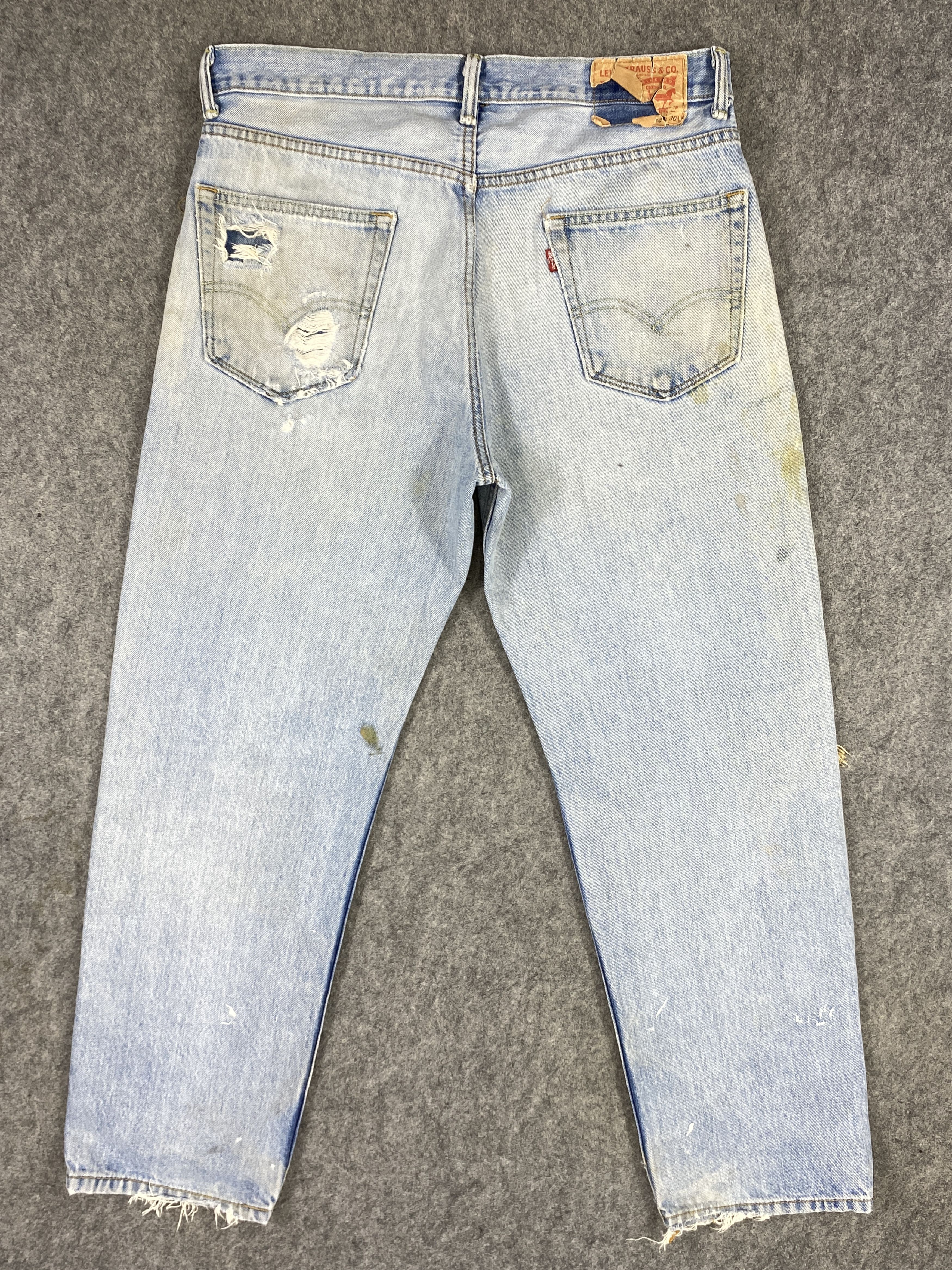 Levi's Light Blue Wash Vintage Levi's 550 35x29 Denim -JN1834 Size US 35 - 2 Thumbnail