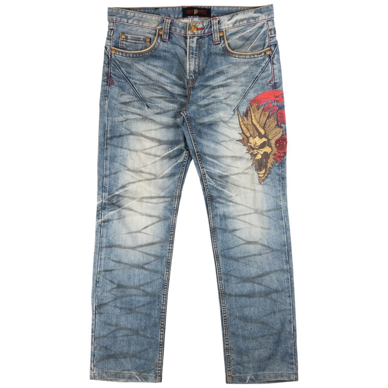 Other Vintage Oniarai Demon Japanese Denim Jeans Size W33 Size US 33 - 2 Thumbnail