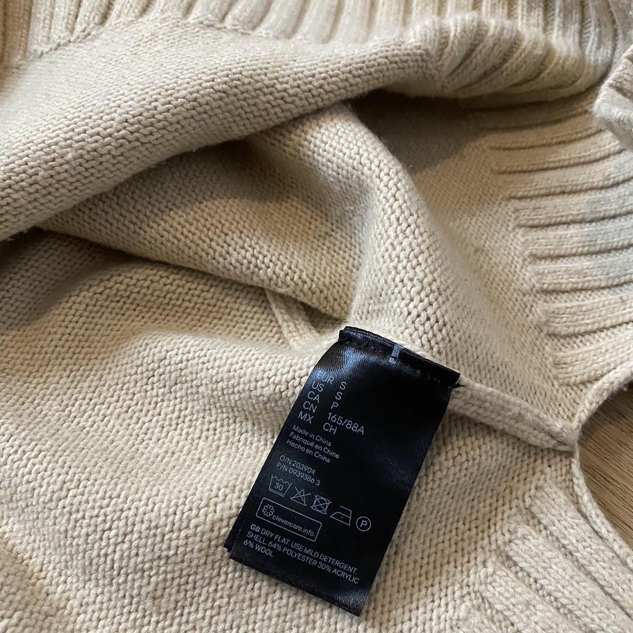 H&M Cream and white turtleneck sweater #winterknits Size US S / EU 44-46 / 1 - 5 Thumbnail
