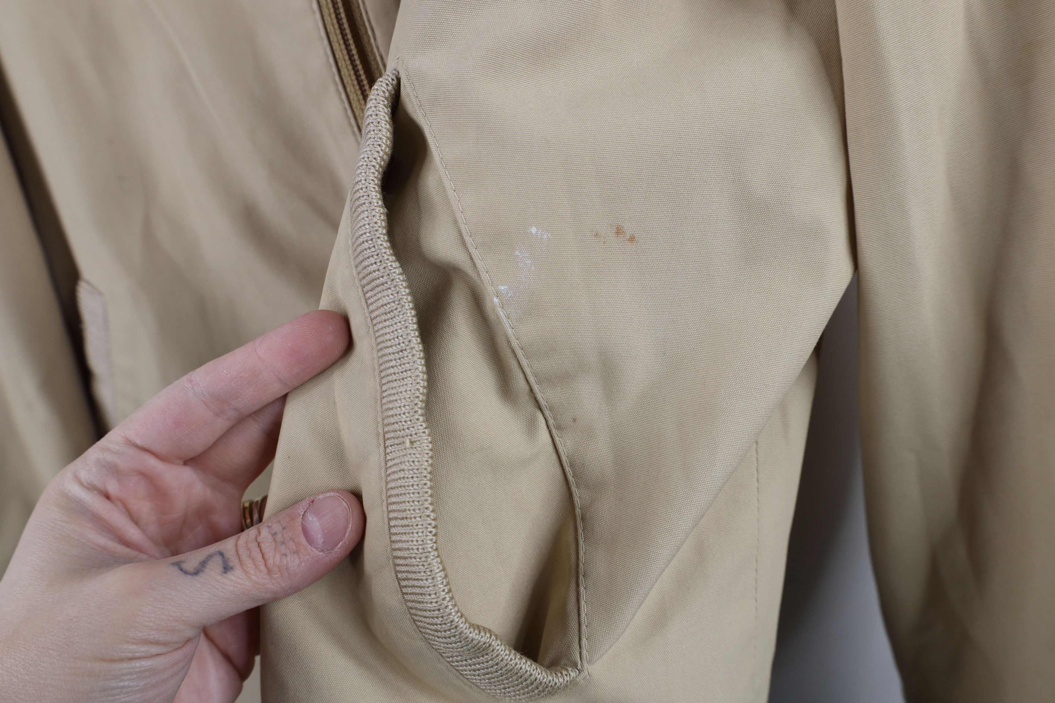 Vintage Vintage 70s Streetwear Cafe Racer Bomber Jacket Beige Size US XL / EU 56 / 4 - 4 Thumbnail
