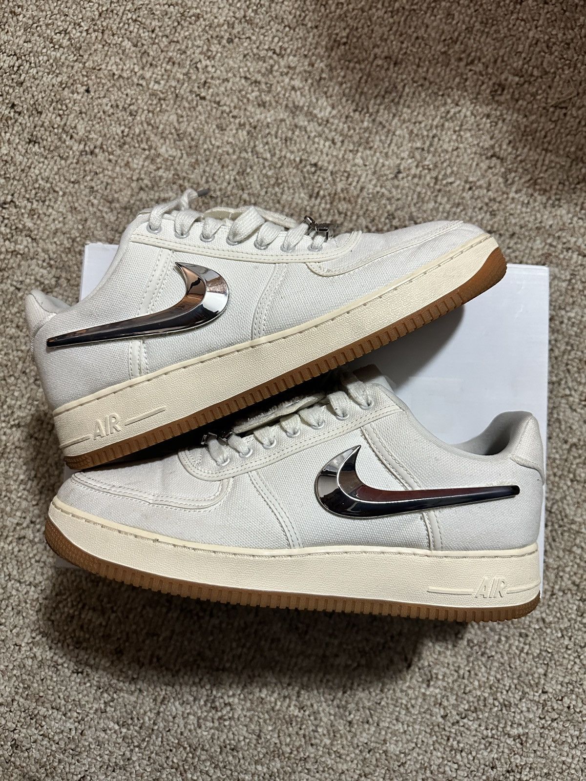 Nike Nike Air Force 1 Low Travis Scott Sail Size 10.5 Size US 10.5 / EU 43-44 - 1 Thumbnail