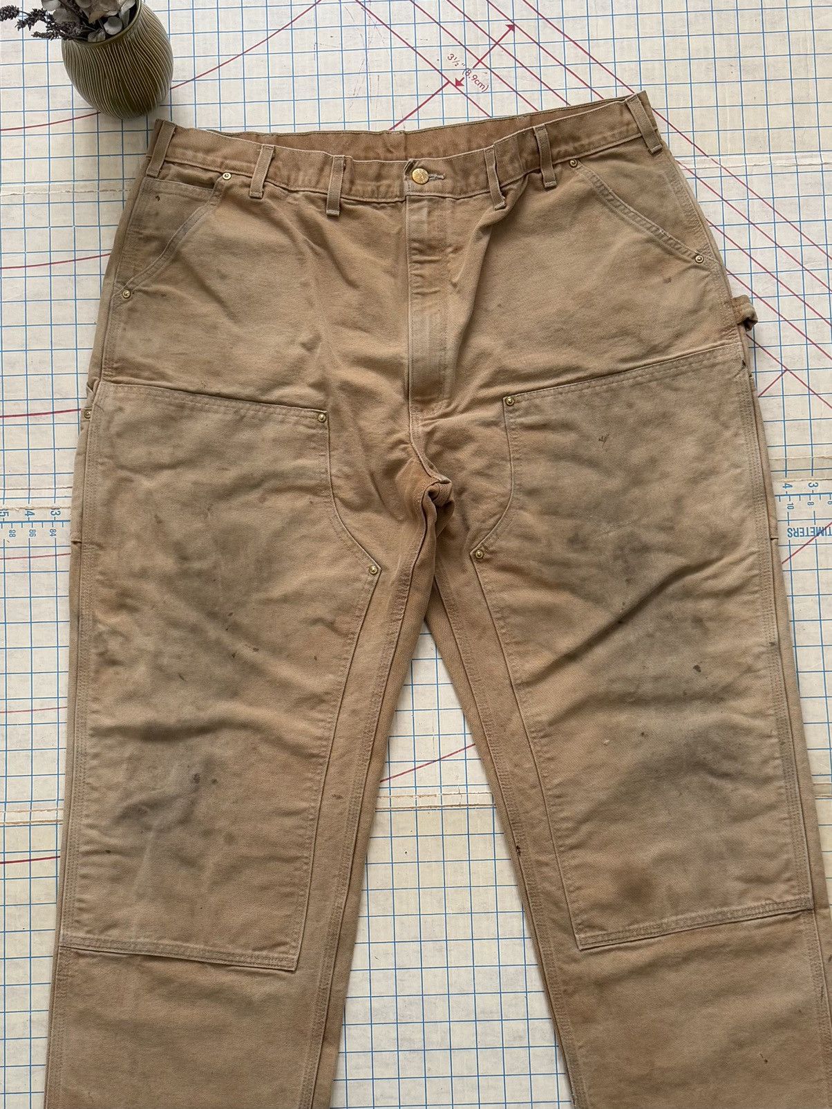 Carhartt Carhartt Double Knee Work Pants Tan Duck Canvas 44x32 Loose Size US 44 / EU 60 - 2 Thumbnail