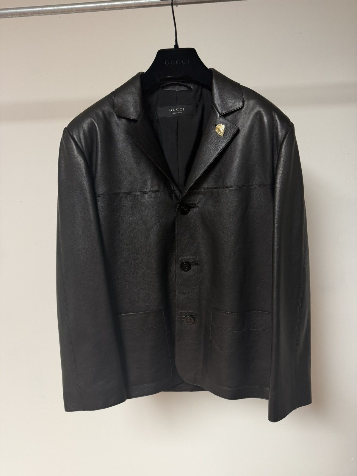Gucci DEMNA - SS26 Nerd Soft Nappa Leather Jacket 50 Size US M / EU 48-50 / 2 - 4 Thumbnail